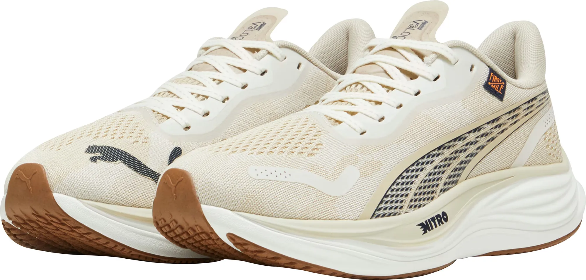 River Cross Free Soul Puma Velocity Nitro 3 Mens Running Shoes - Cream