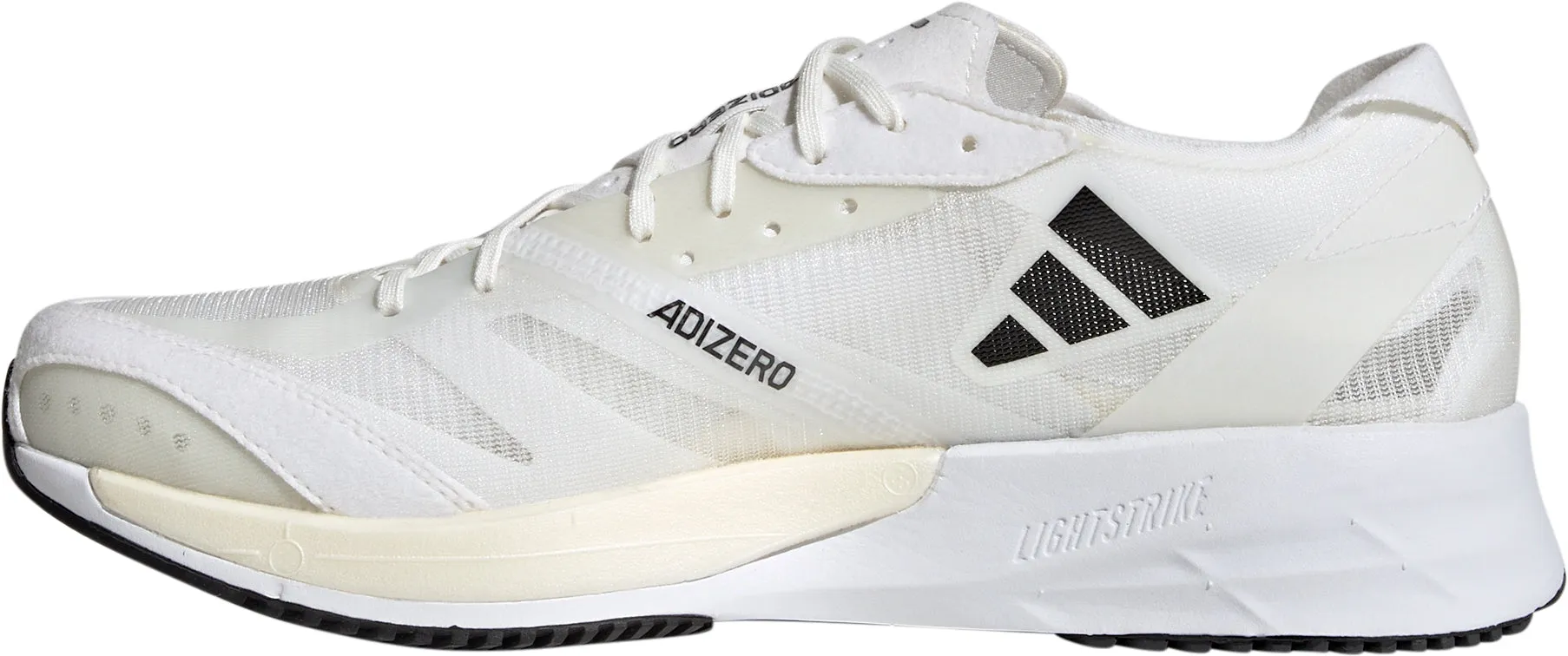 adidas Adizero Adios 7 Mens Running Shoes - White Comfort Wedge