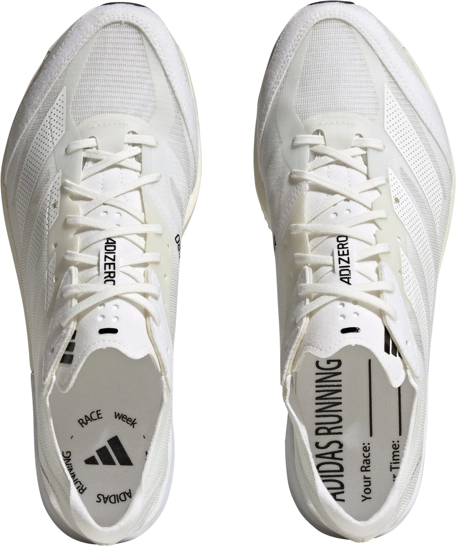 adidas Adizero Adios 7 Mens Running Shoes - White Supportive Core Active People Adjustable Straps