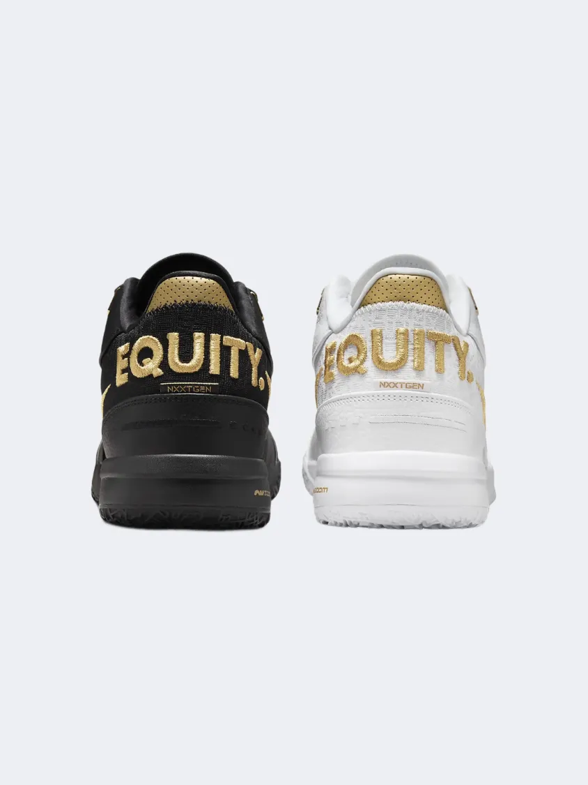 Nike Zoom Lebron Nxxt Generation Ampd Men Basketball Shoes White/Gold/Black park play Impact Absorption Tech