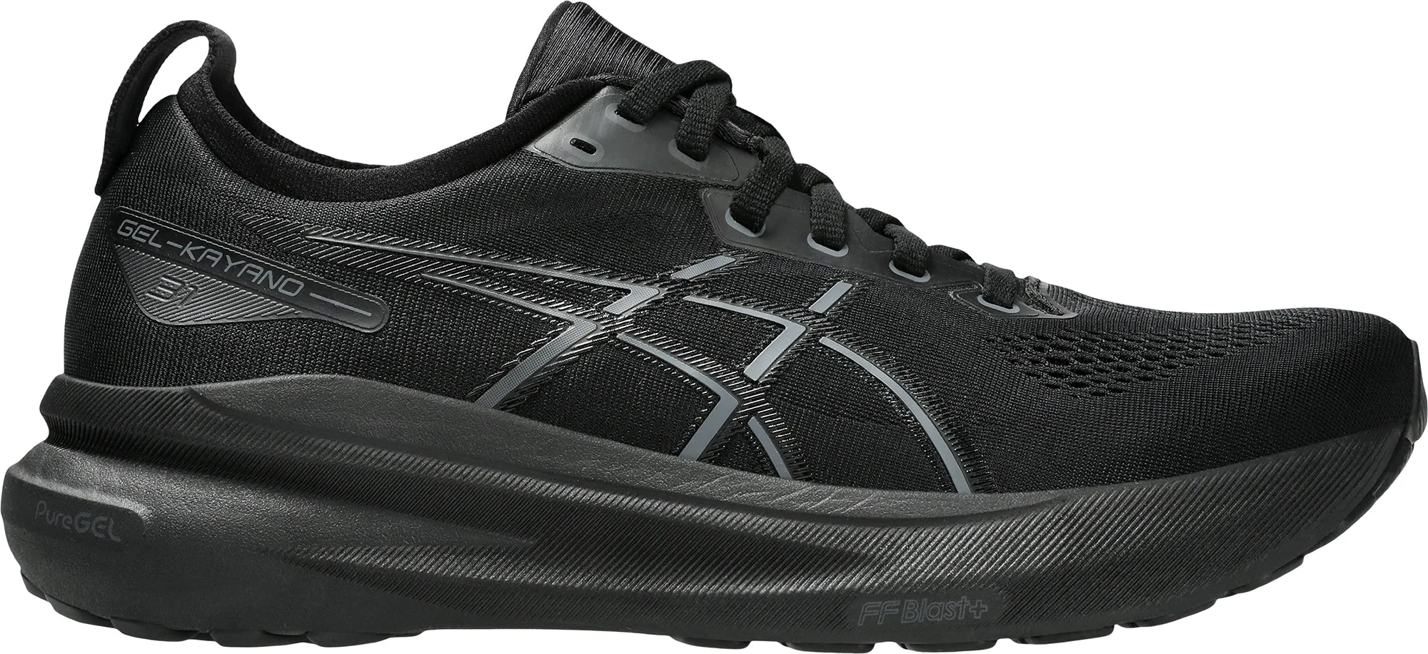 Breathable Asics Gel Kayano 31 Mens Running Shoes - Black