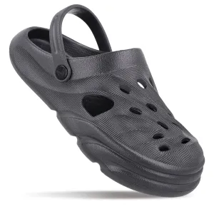 Men's Clogs  - WC8732 Dark Grey Cutout