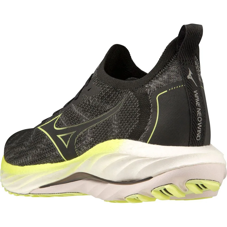 Mizuno Wave Neo Wind Mens Running Shoes - Black Color Pop Short Trip