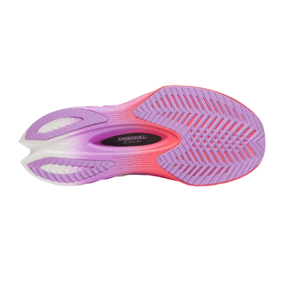 Saucony Women's Endorphin Pro 4 Running Shoes in White/Crocus AW25 ComfortCushion