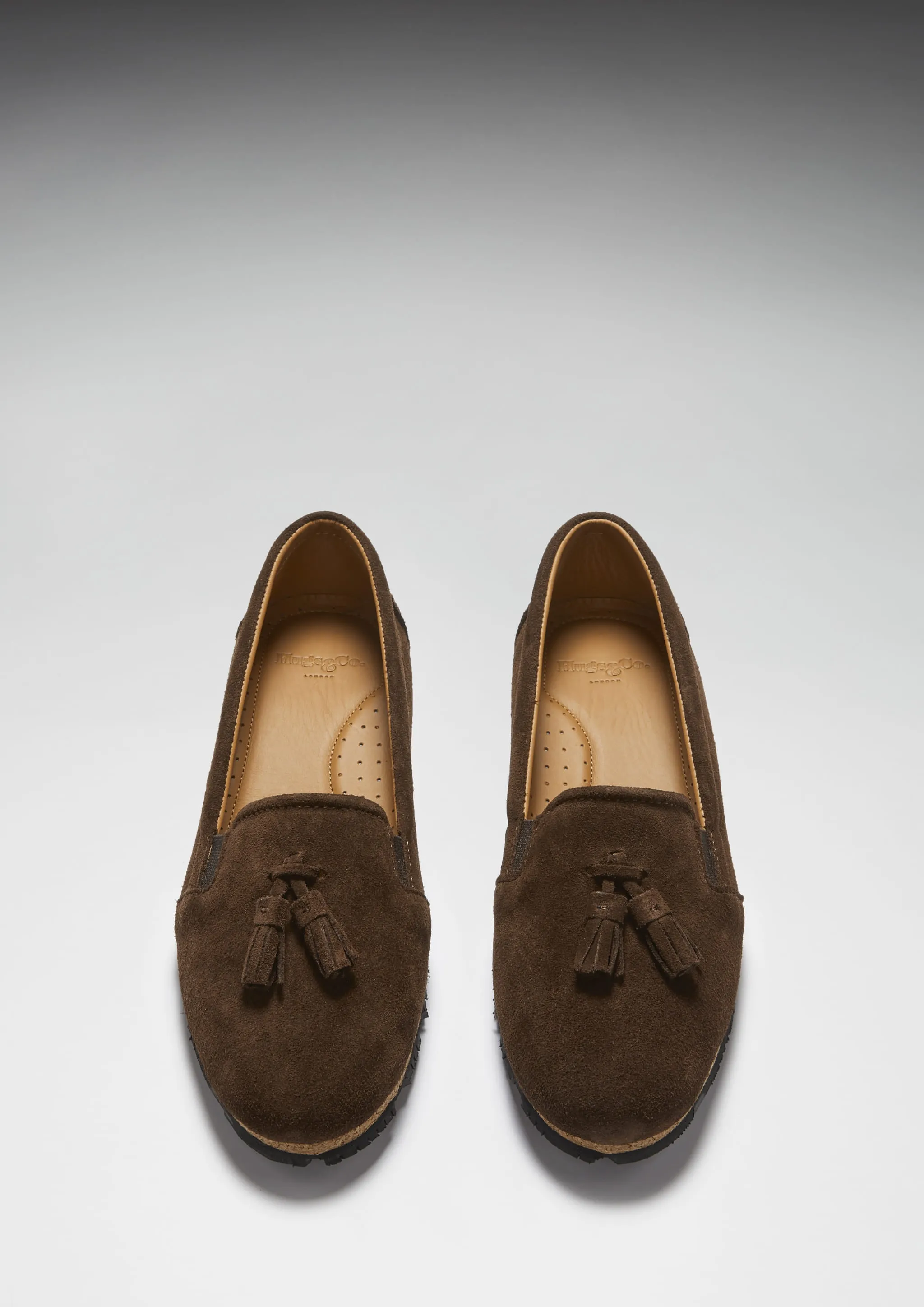 Women's Tasselled Espadrilles, brown suede Park Chill