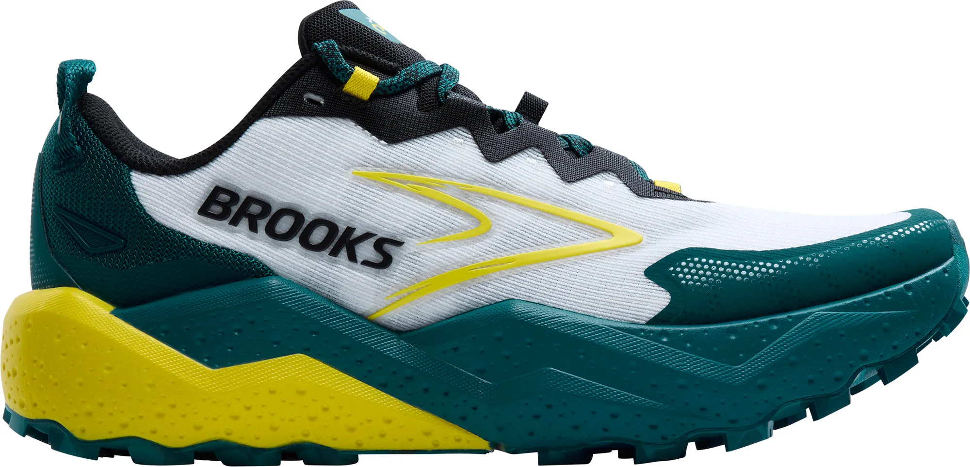 velcro Brooks Caldera 8 Mens Trail Running Shoes - White