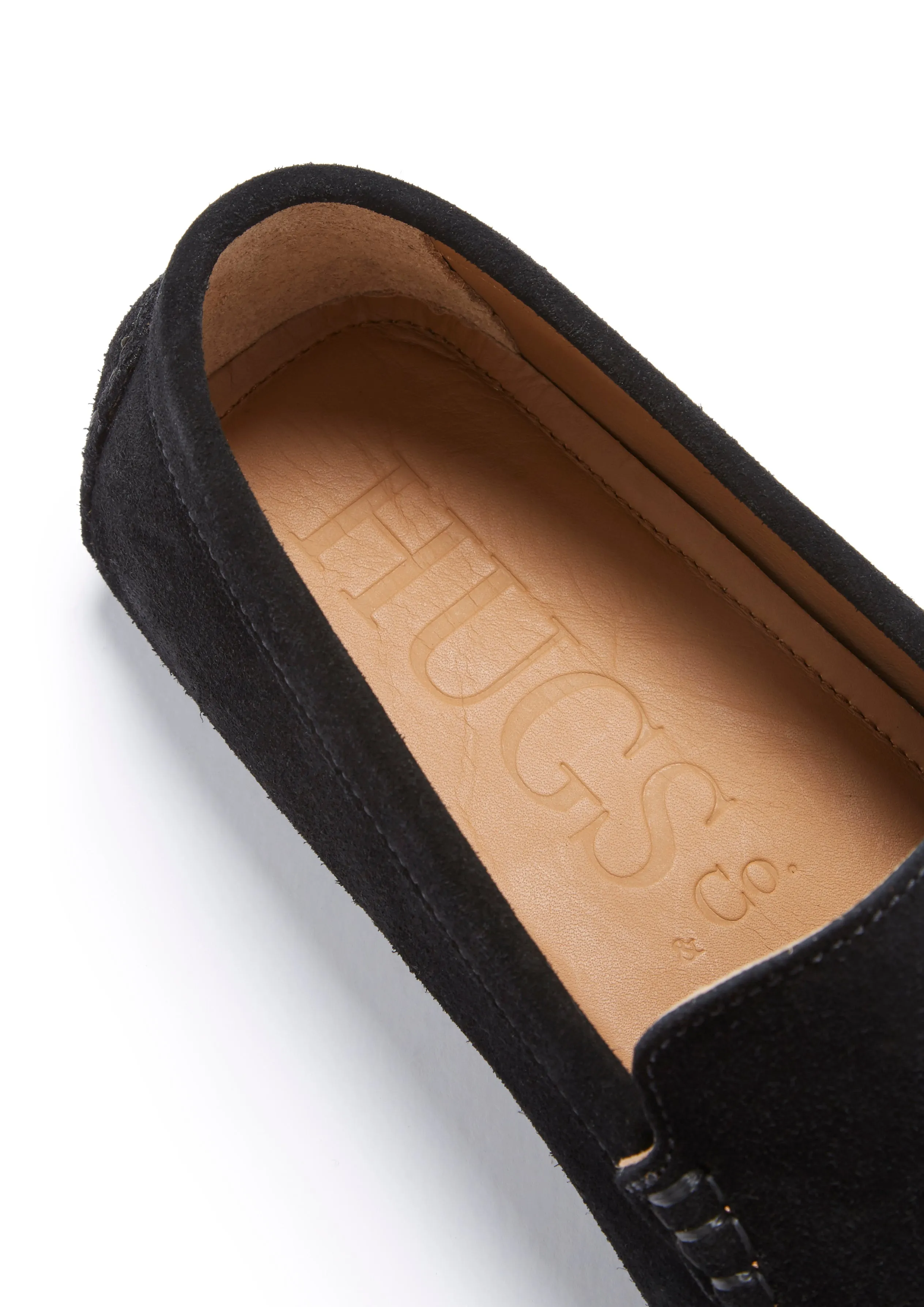 Light Dash Arch Love Driving Loafers, black suede