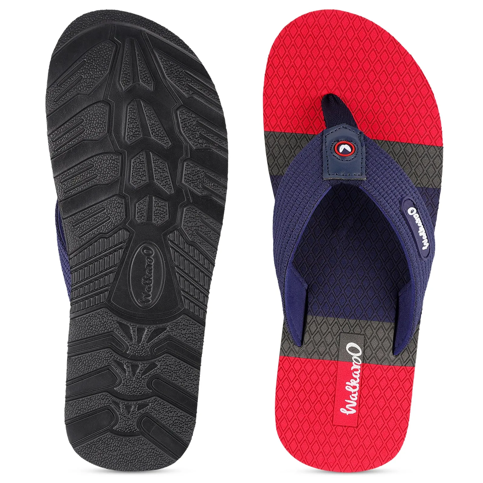 Outdoor Adventure Men's Flip Flop Slippers - WC6621 Navy Blue Red