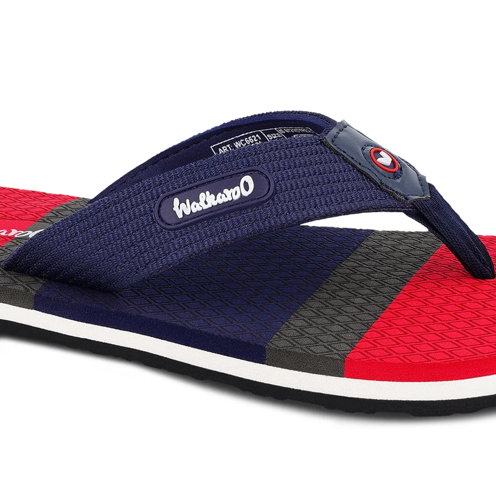 Men's Flip Flop Slippers - WC6621 Navy Blue Red Holiday look