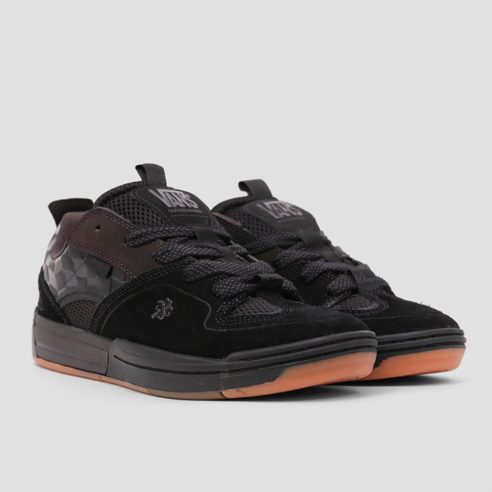 Vans X Dime Una Skate Mixxa Athletic Skate Shoes - Black / Grey Side Impact Mid   Top