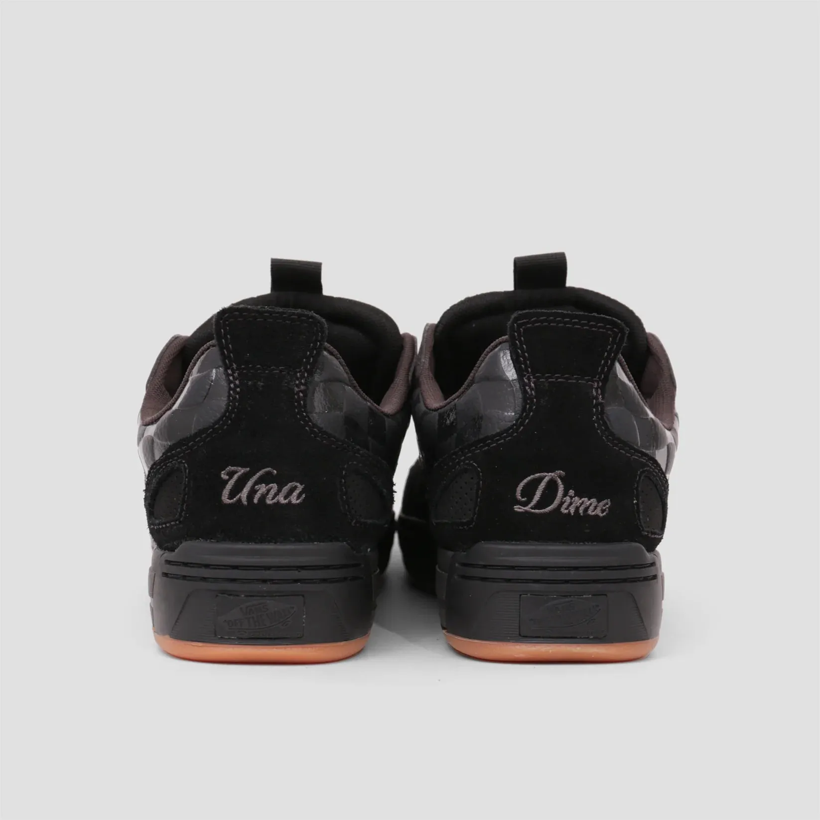 Vans X Dime Una Skate Mixxa Athletic Skate Shoes - Black / Grey Fashion Edge Skate Performance