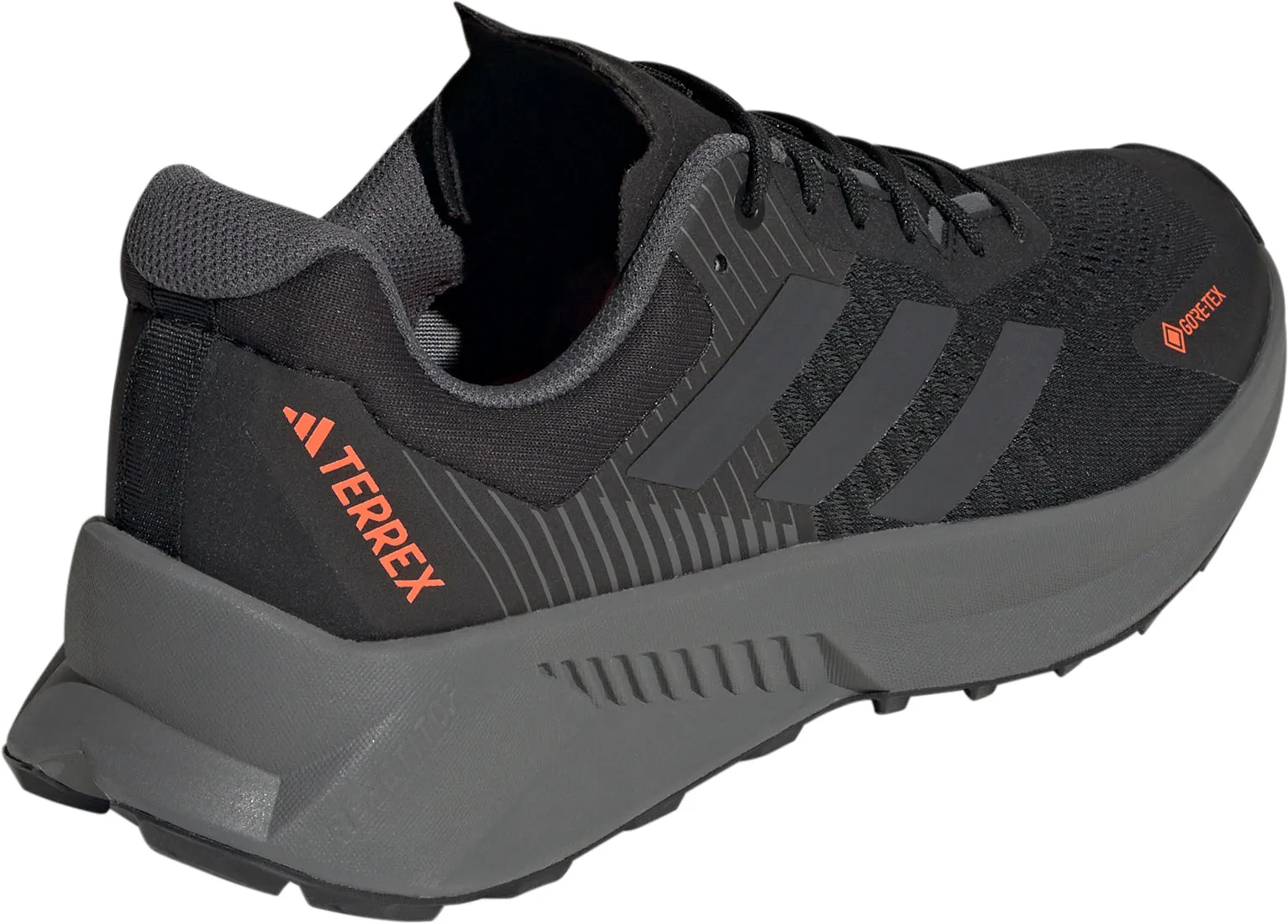 Ventilated Mesh Sunny Walks Fresh Drop adidas Terrex Soulstride Flow GORE-TEX Mens Trail Running Shoes - Black