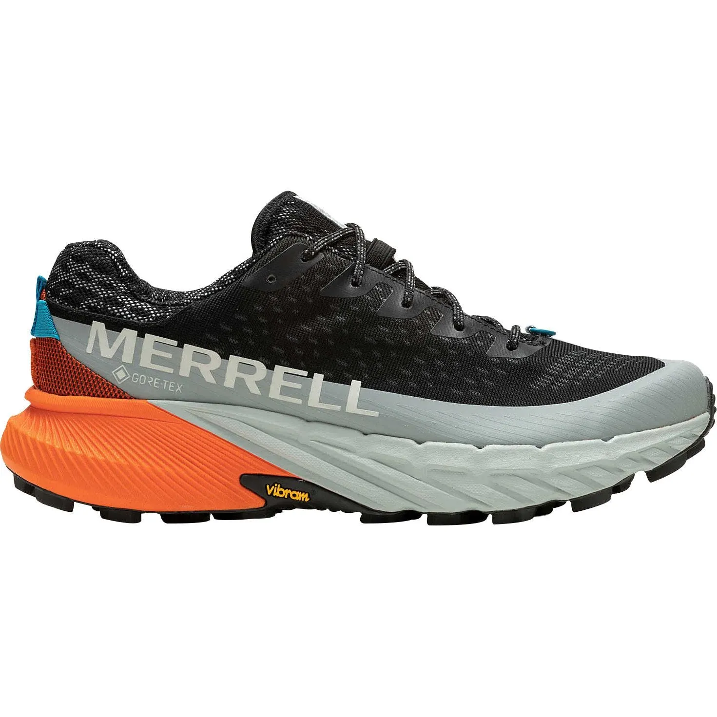 Elastic Sling Craftsmanship Merrell Agility Peak 5 GORE-TEX Mens Trail Running Shoes - Black