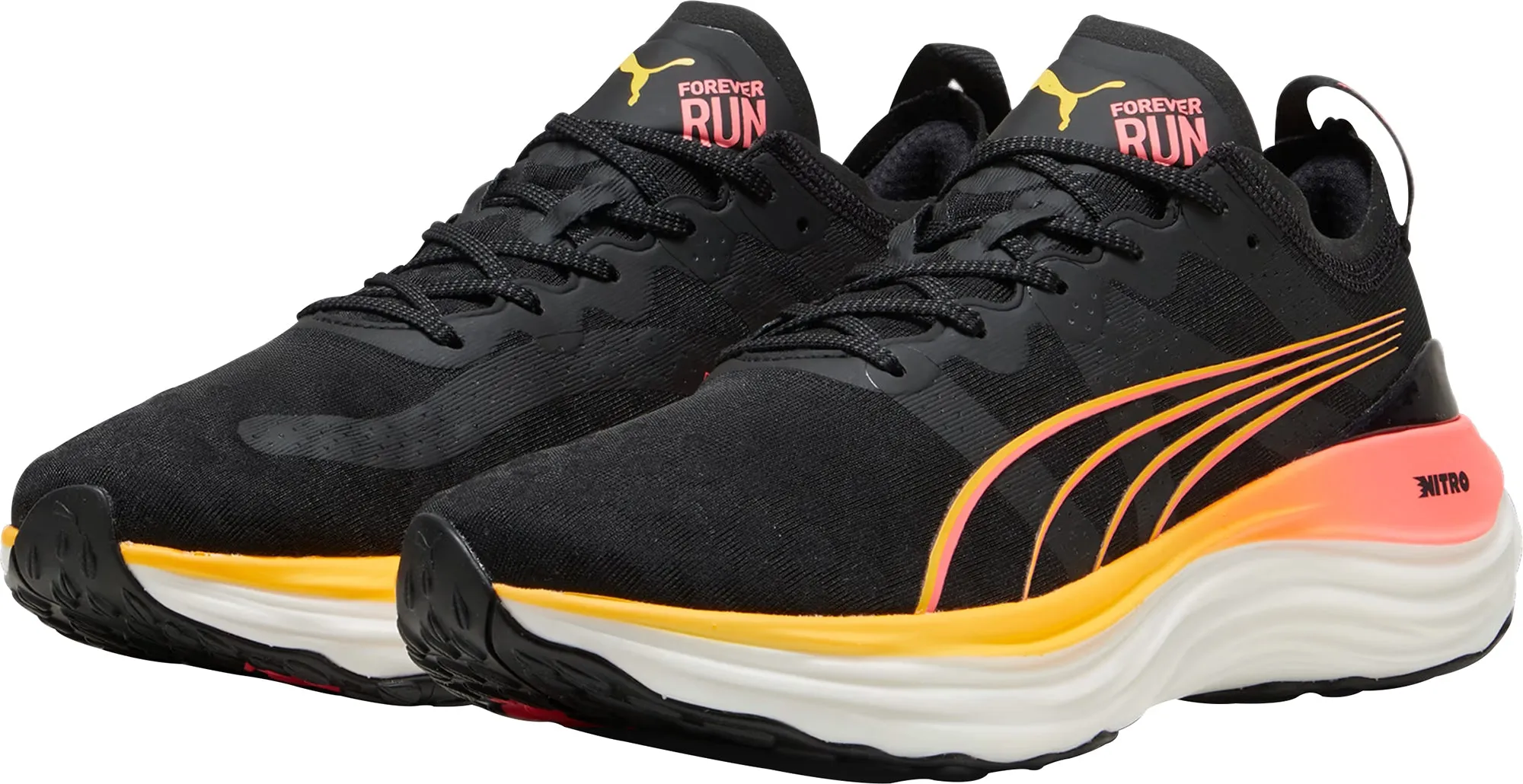 Polish Look Eco Friendly Office Workers Puma ForeverRun Nitro Mens Running Shoes - Black