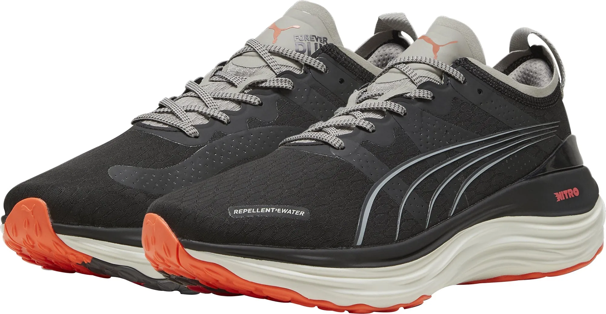 World Walk Puma ForeverRun Nitro WTR Mens Running Shoes - Black
