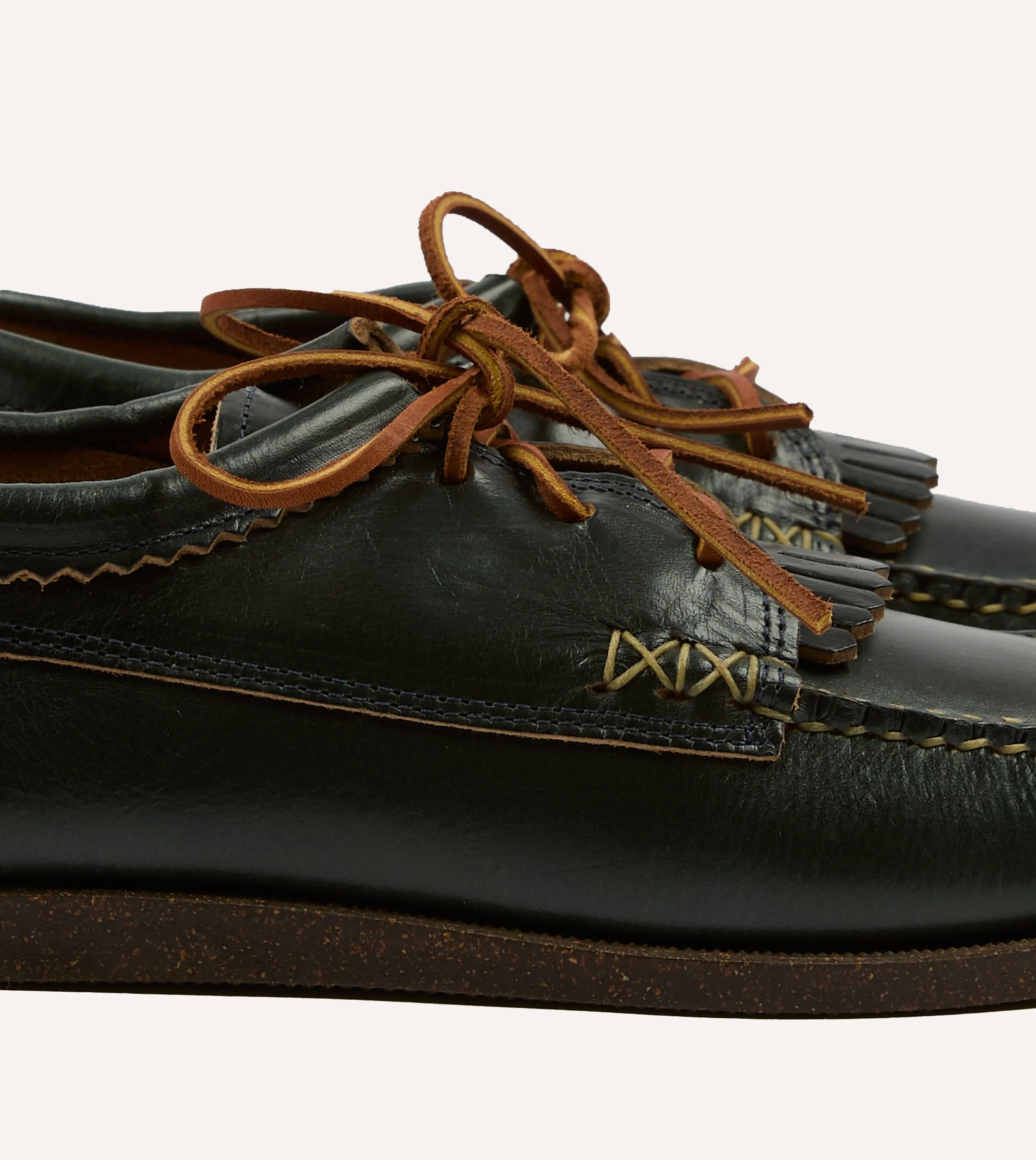 Yuketen Navy Kiltie Blucher with Camp Sole Storm Guard Top Rated