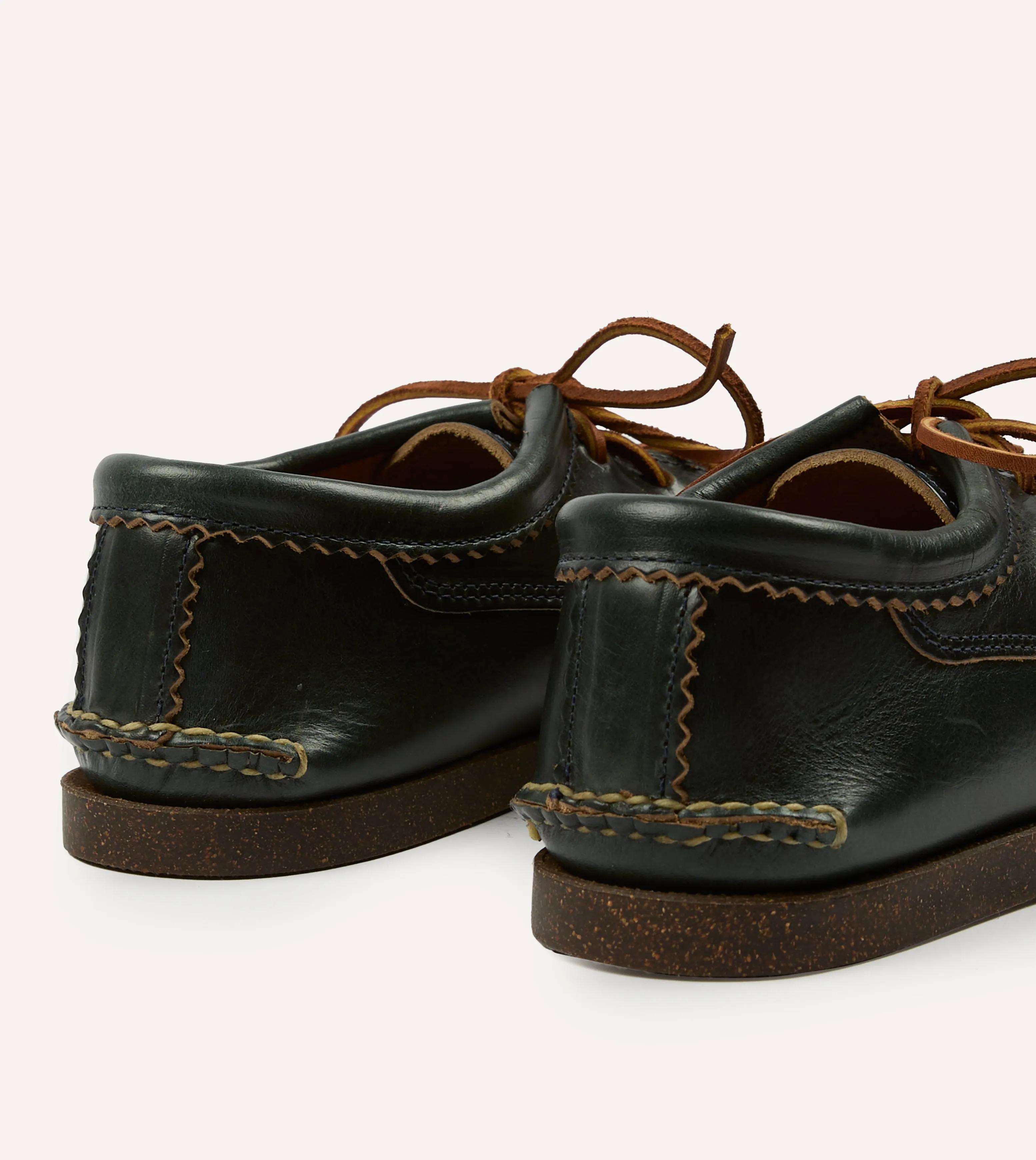 Yuketen Navy Kiltie Blucher with Camp Sole Icon Walk