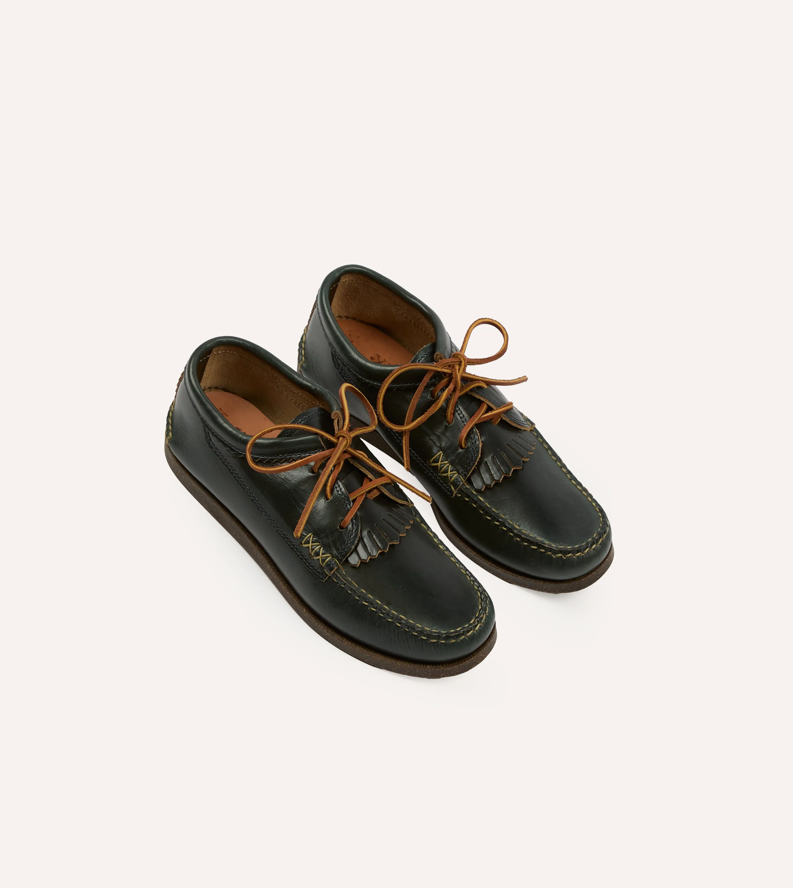 Comfort Ankle Yuketen Navy Kiltie Blucher with Camp Sole