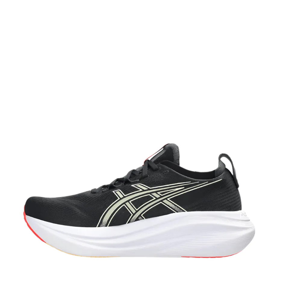 Cushioned Footbed ASICS Men's GEL-NIMBUS 27 Running Shoes in Black/Kahki AW25