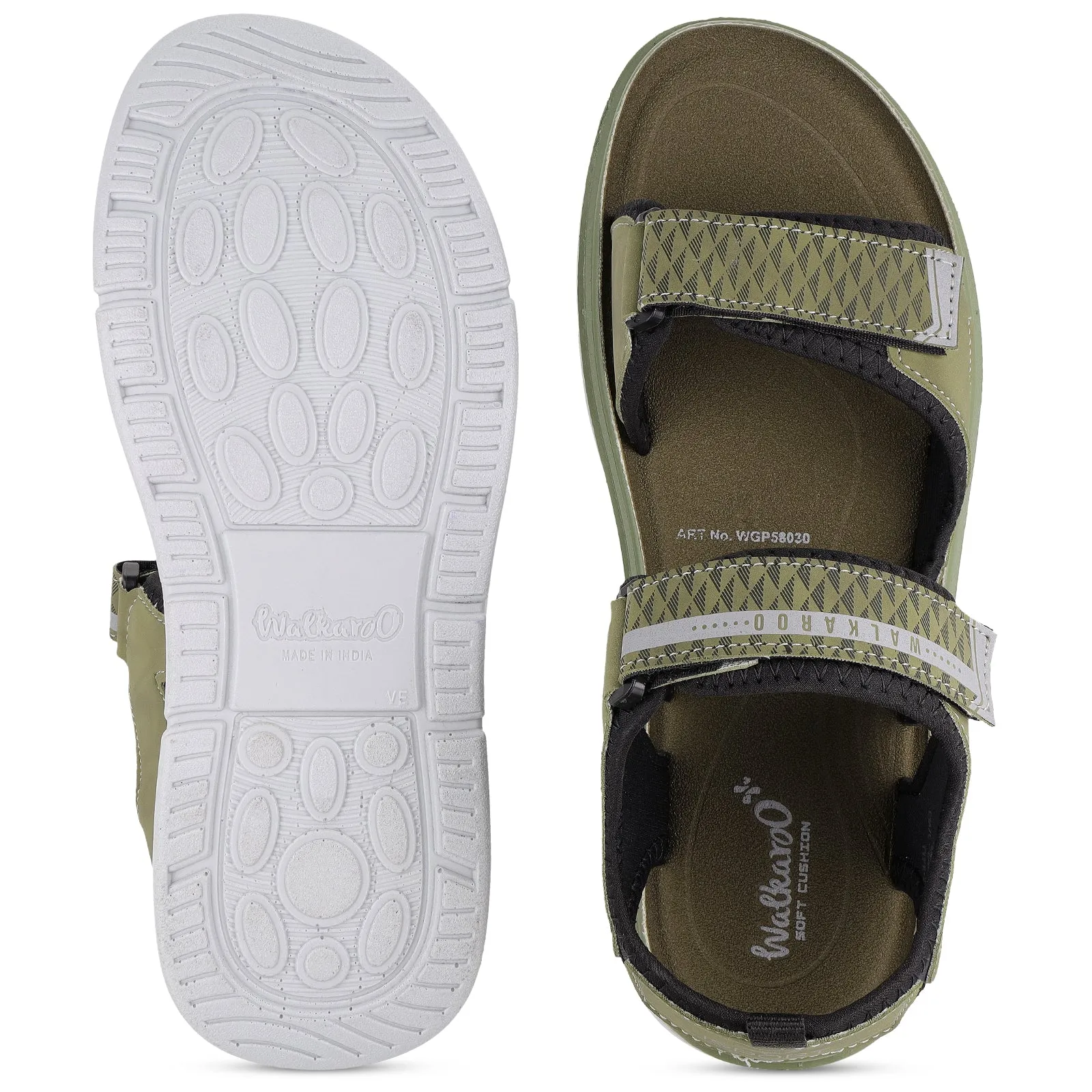 Mono Tone Men's Daily Wear Sports Sandals - WGP58030 Sage Green