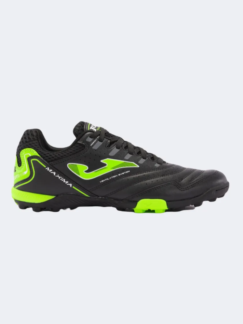 Grass Surface Comfortable ankle Joma Maxima 2401Tf Men Football Shoes Black/Green