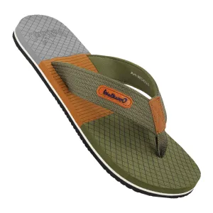 Holiday Leisure Style Men's Flip-Flop Slippers - WC4225 Olive Tan