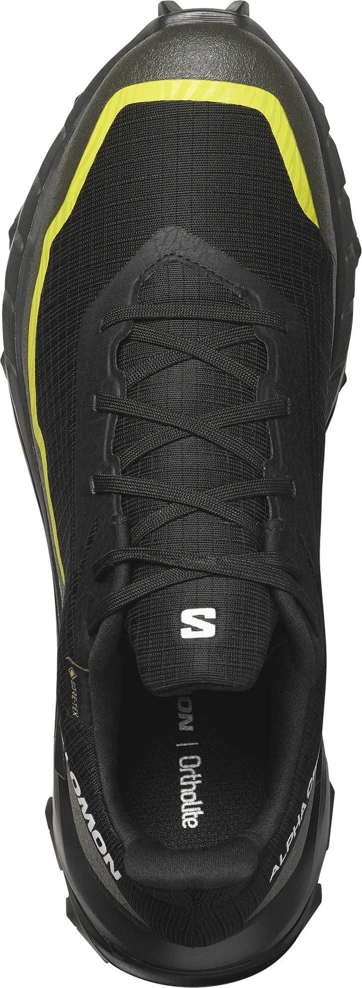 Comfort Stand Salomon Alphacross 5 GORE-TEX Mens Trail Running Shoes - Black