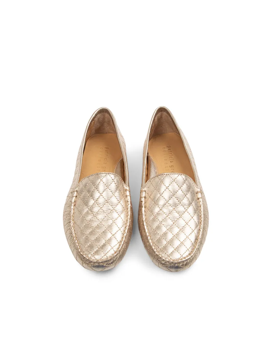 Jillian Quilted Driving Moccasin White Clean Seamless Fit Running Errands