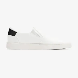 Men's Slip On | White-Black padded insole Weekend Walk