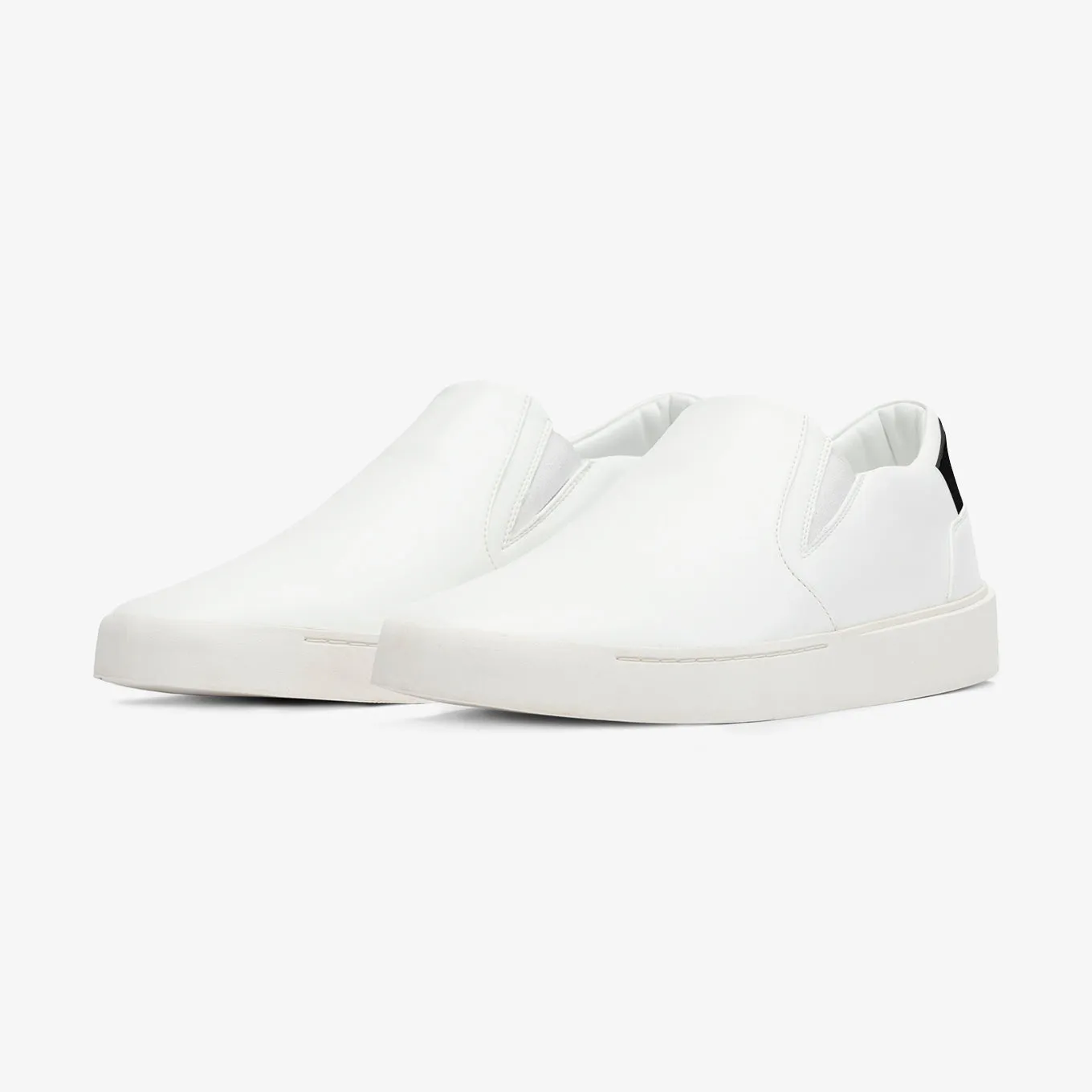 Men's Slip On | White-Black On The Go Shoes Easy Walking Fit