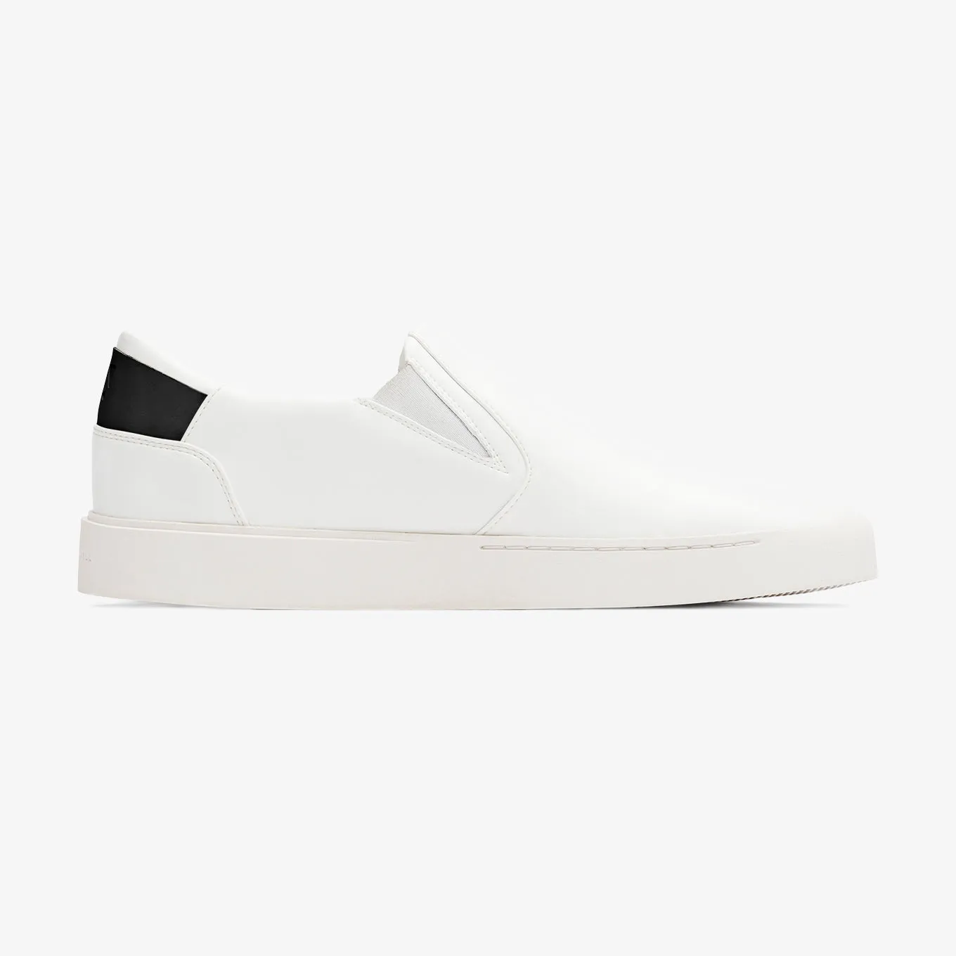 Men's Slip On | White-Black padded insole Weekend Walk