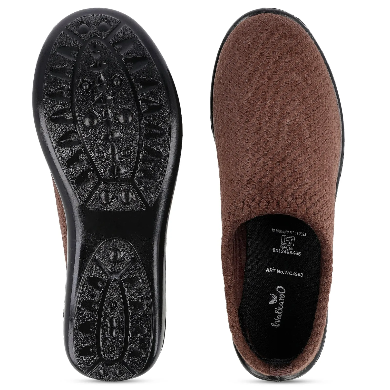 Easy Walking Slip Women's Belly shoe - WC4993 Brown