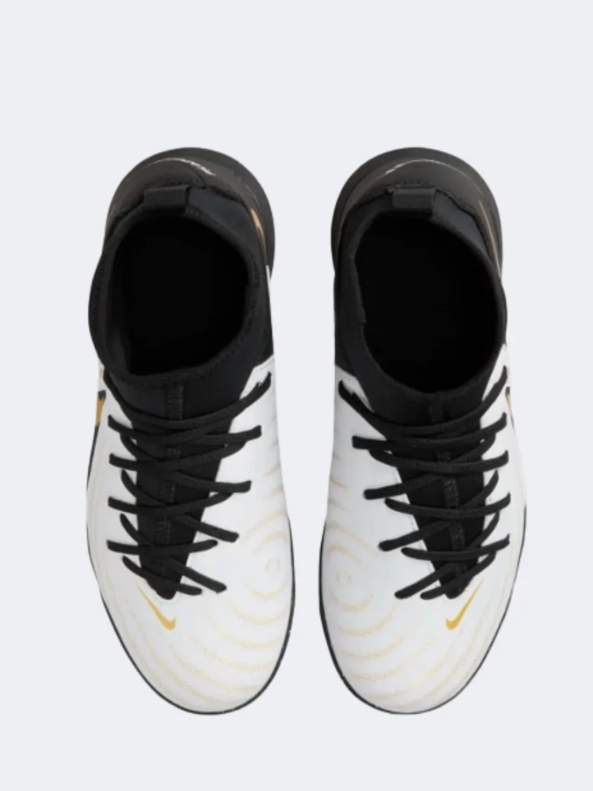 Nike Phantom Gx Ii Club Gs Boys Football Shoes White/Gold/Black Maximum Support