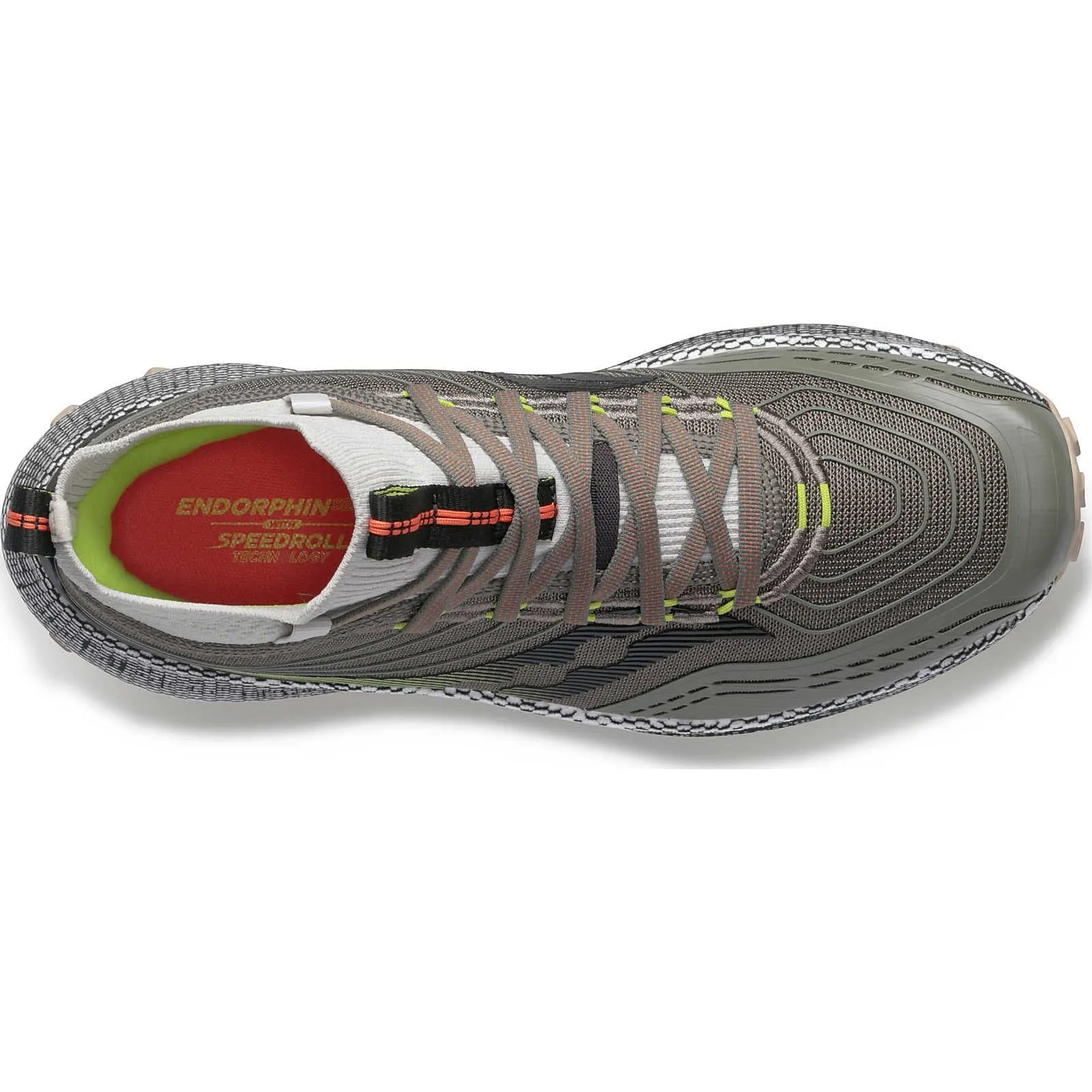 Saucony Endorphin Mid Mens Trail Running Shoes - Green Fitness Festival Vibe