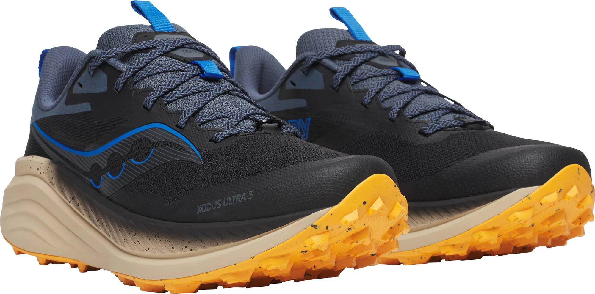 Saucony Xodus Ultra 3 Mens Trail Running Shoes - Black Party Glow Gym Quick