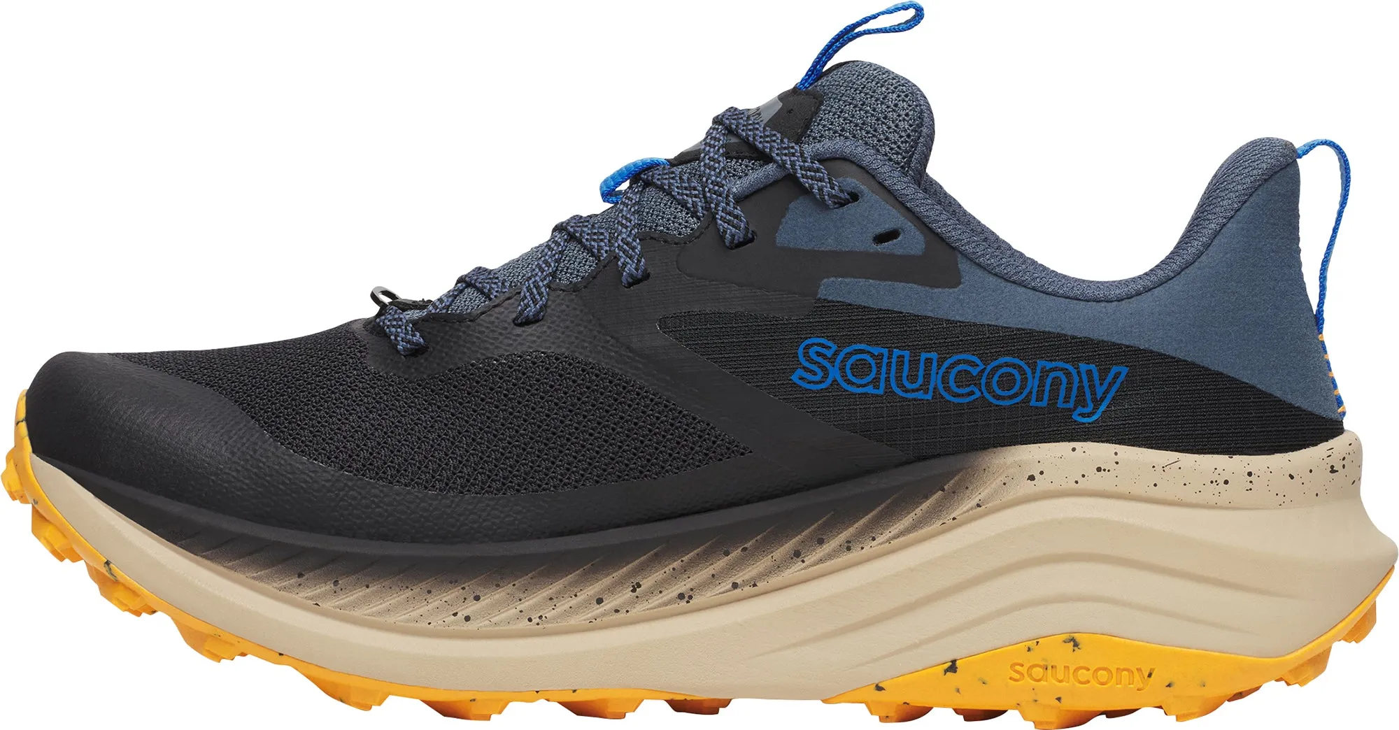 Dad Pick heel cup Saucony Xodus Ultra 3 Mens Trail Running Shoes - Black