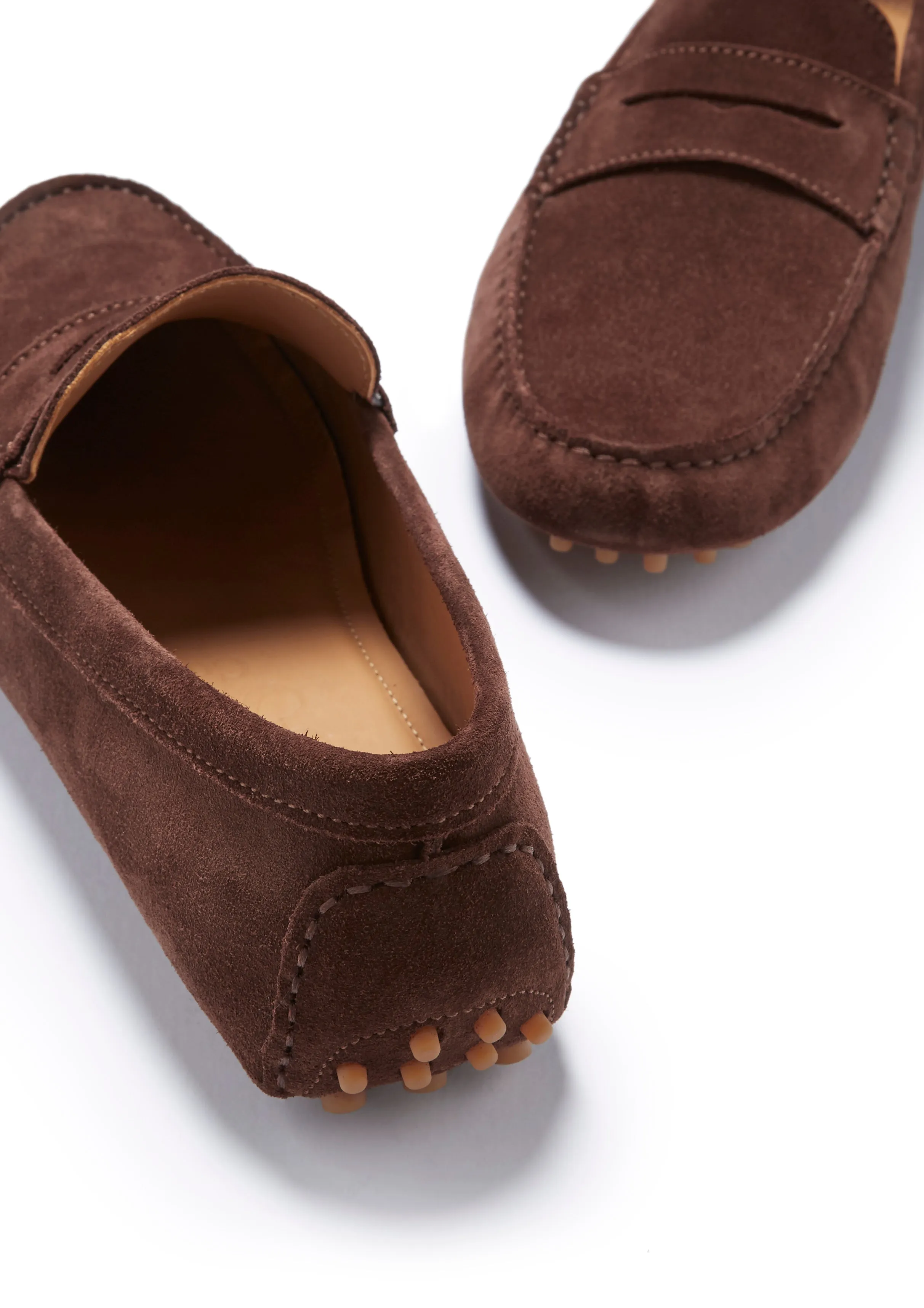 Cool Movement Penny Driving Loafers, brown suede