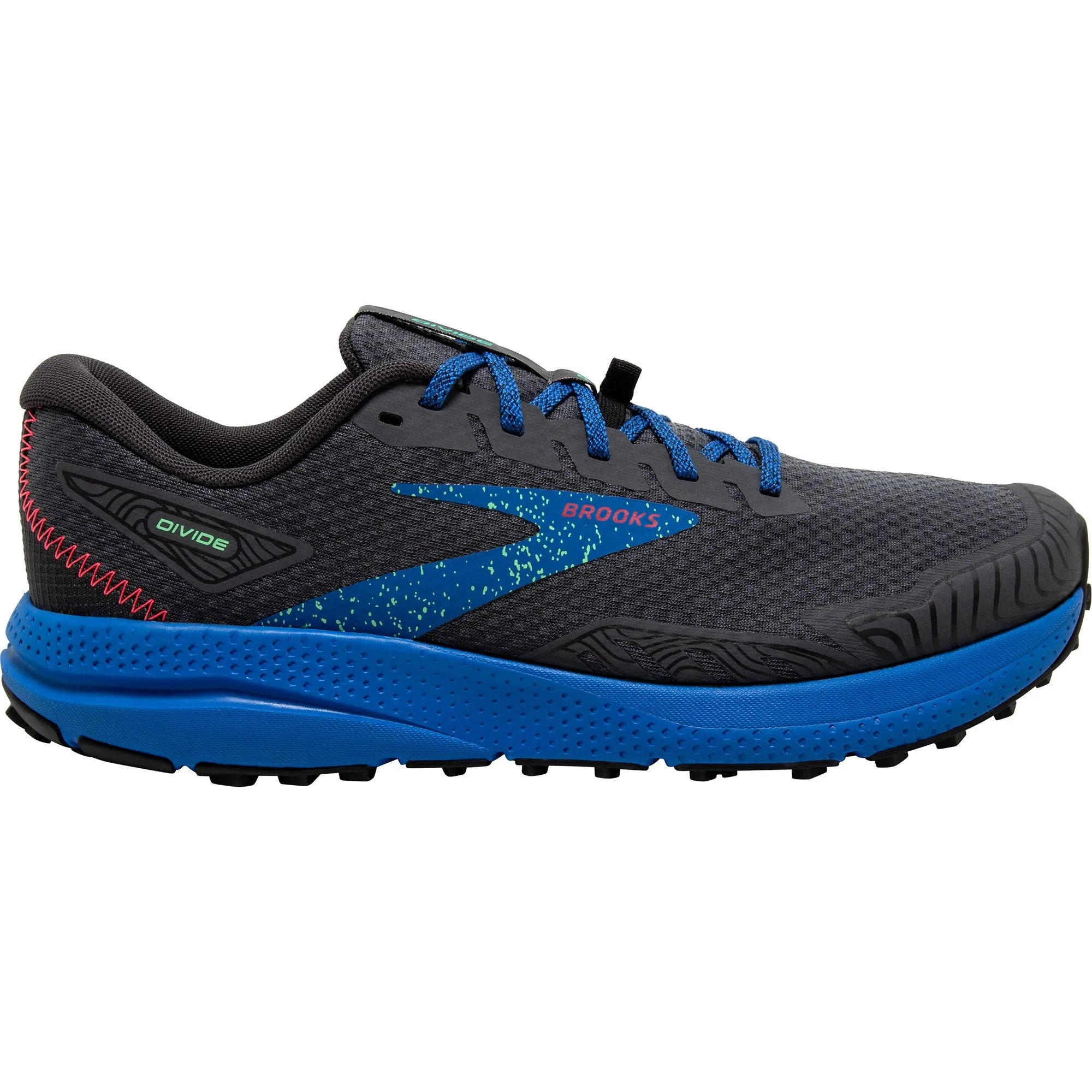 Style Base Path Free Brooks Divide 4 Mens Trail Running Shoes - Black