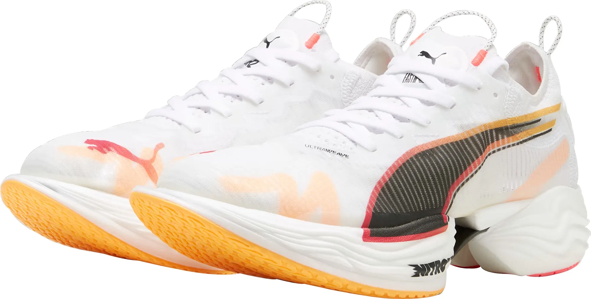 Puma Fast-R Nitro Elite 2 Mens Running Shoes - White Supportive Core Fitness Training