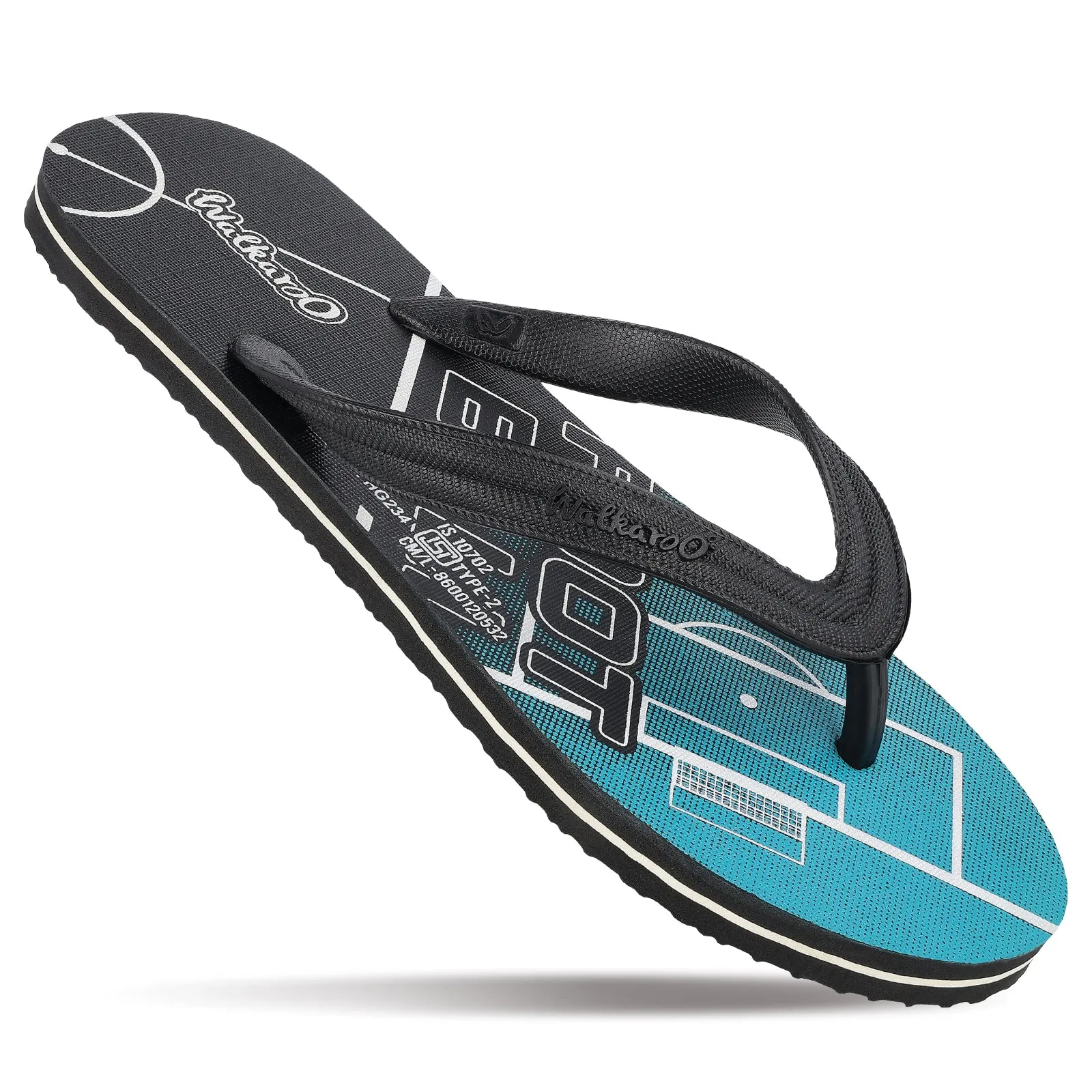 Men's Hawai Slippers - HG234 Black Blue Free Walk