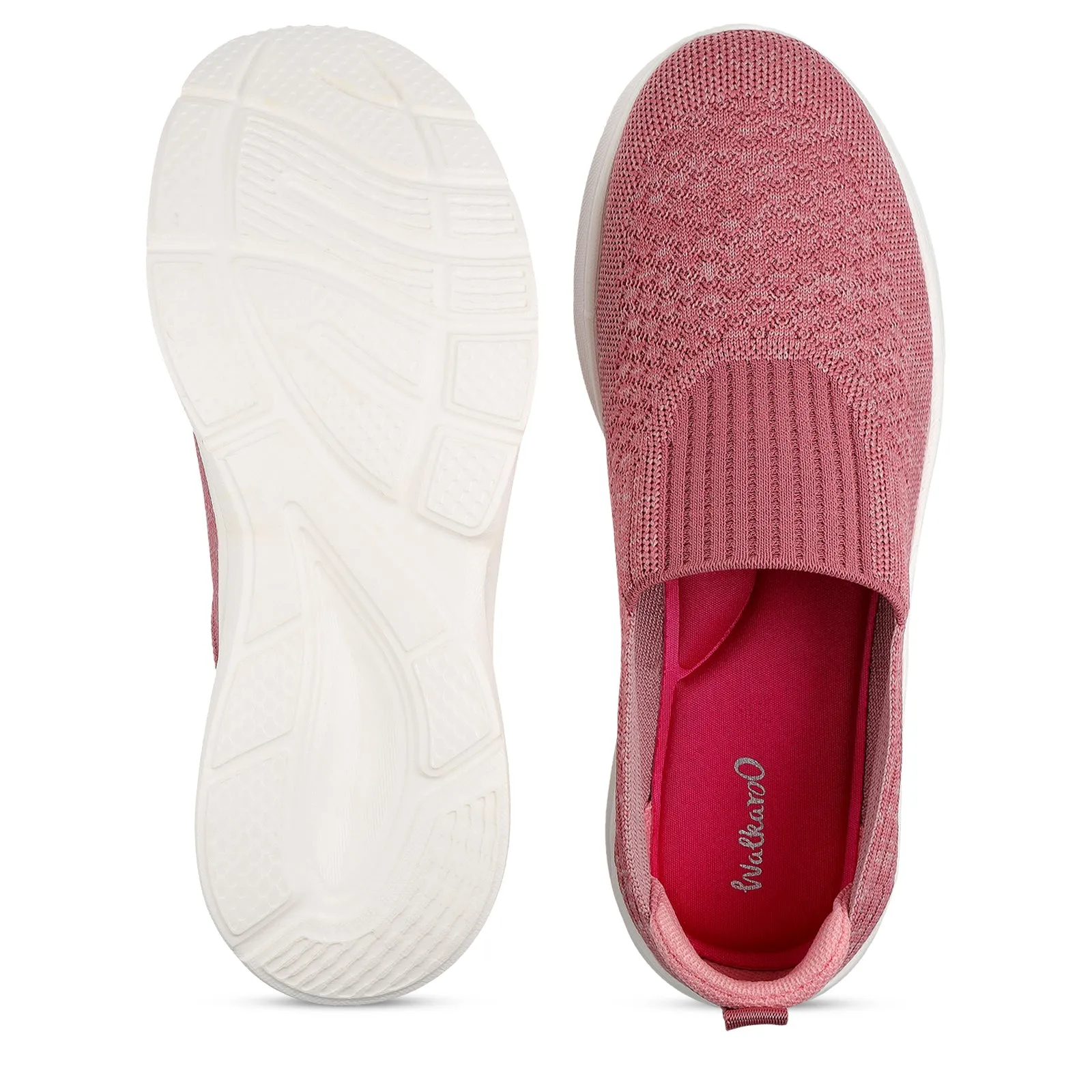 Slip Step Fit Women's Slip-on Walking Shoe - WS3266 Peach