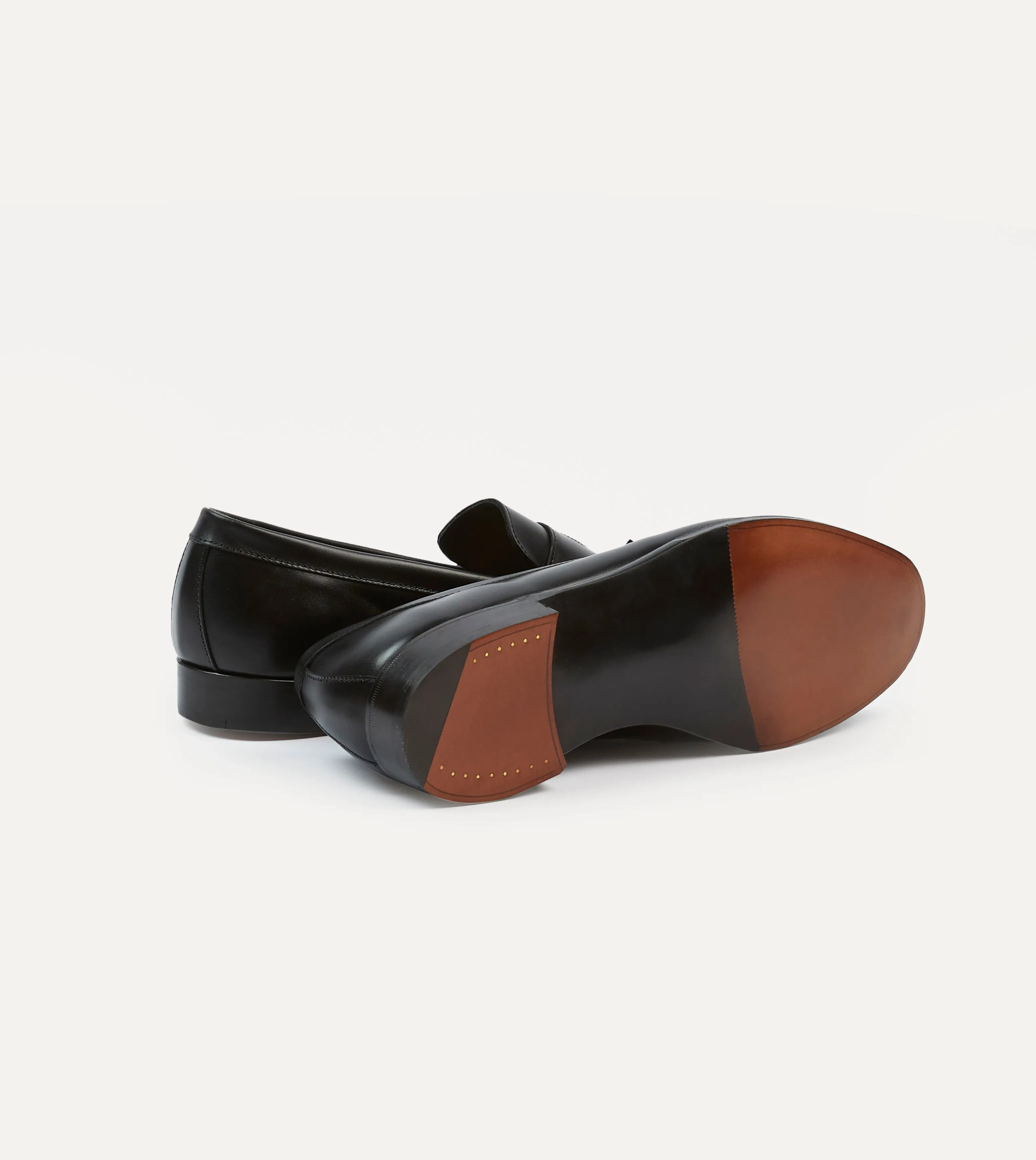 Soft Material Black Calf Leather Charles Mk II Goodyear Welted Penny Loafer