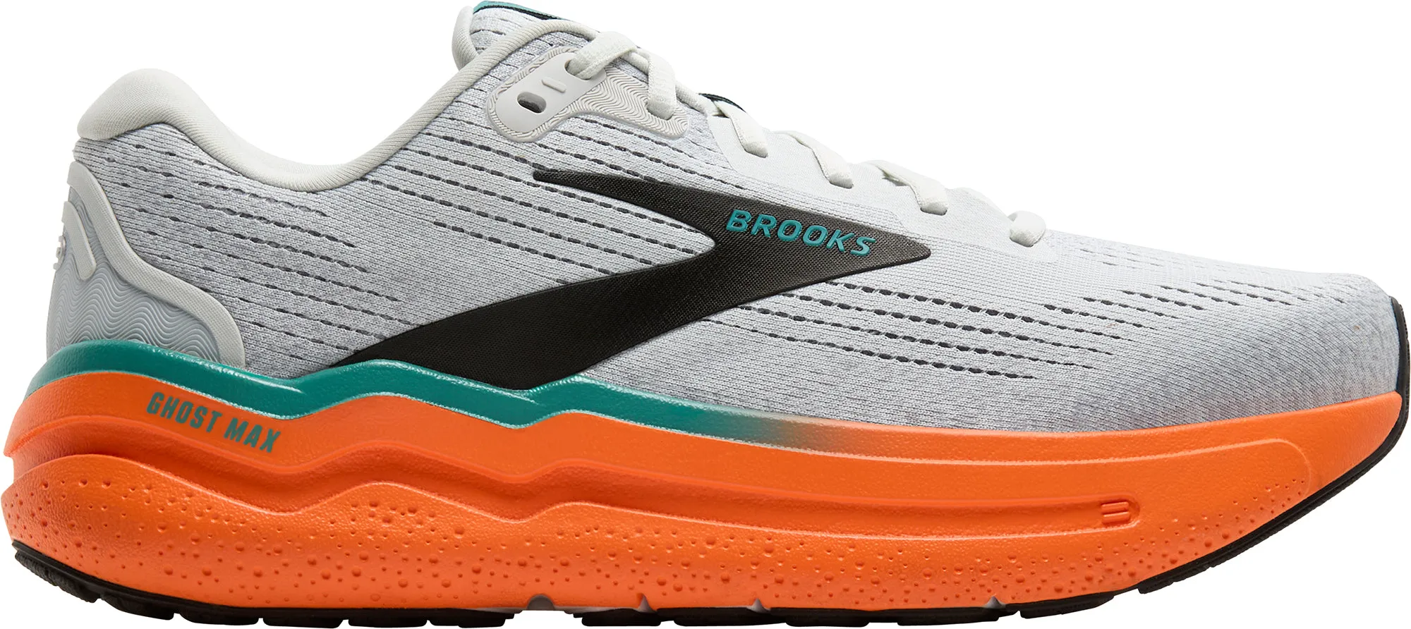 Leather Upper Height Plus Brooks Ghost Max 2 Mens Running Shoes - Grey