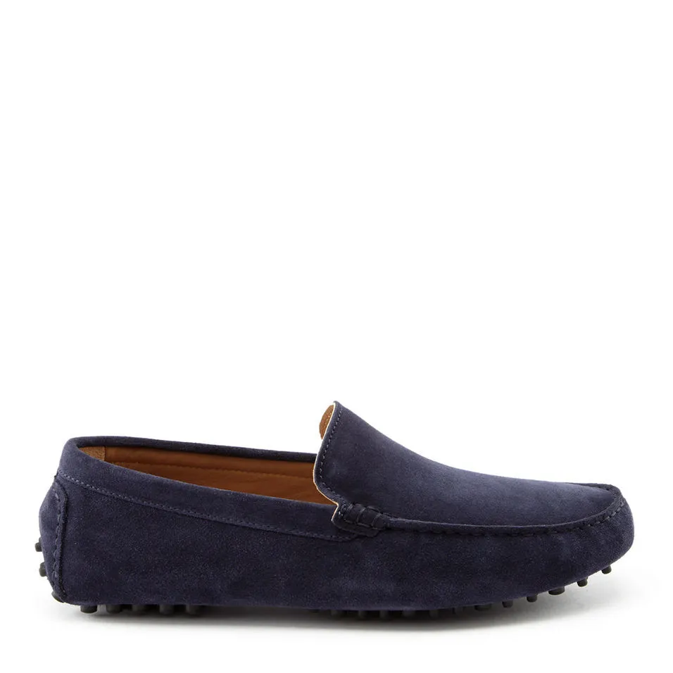 Driving Loafers, navy blue suede Safe Walk Cool Path