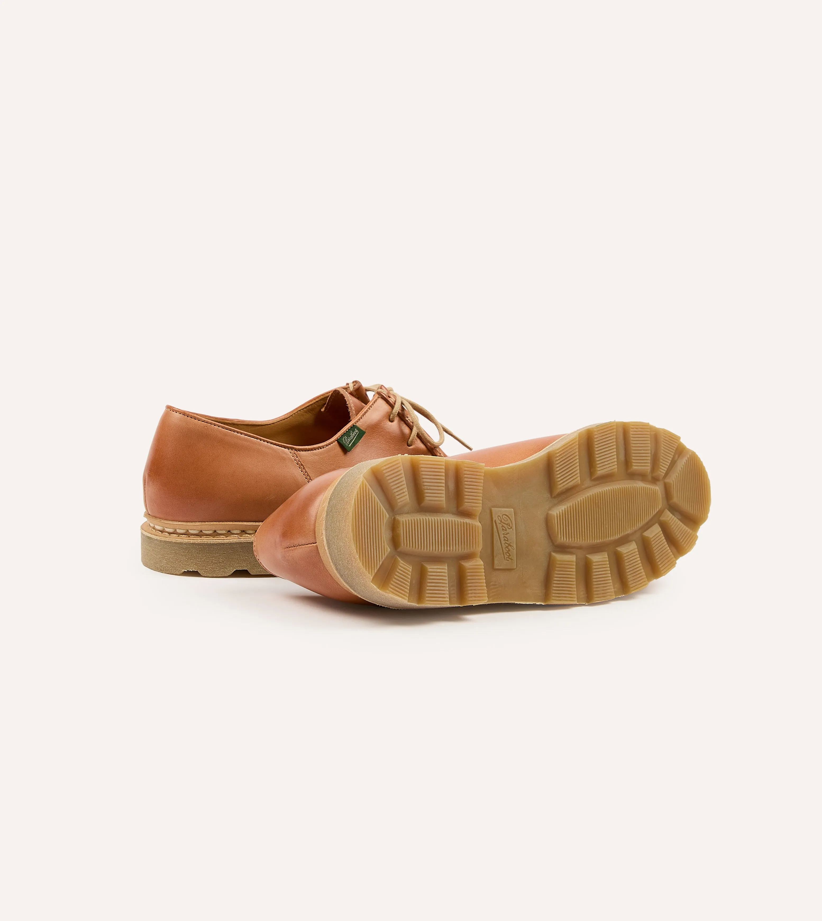 Stable Core Paraboot Michael Camel Leather Derby Shoe