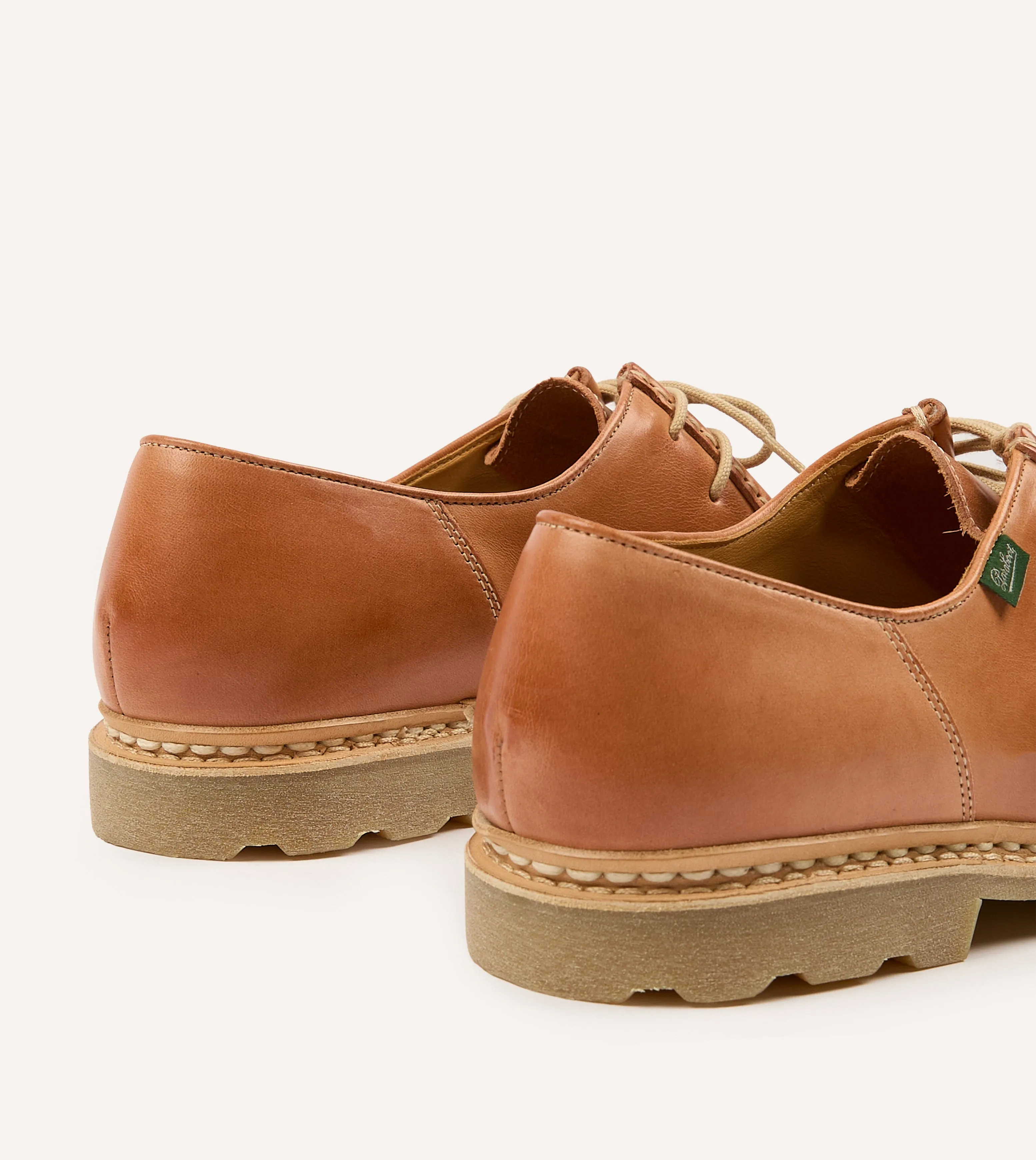 Fight Mode Sweat Resistant Urban Stroll Paraboot Michael Camel Leather Derby Shoe