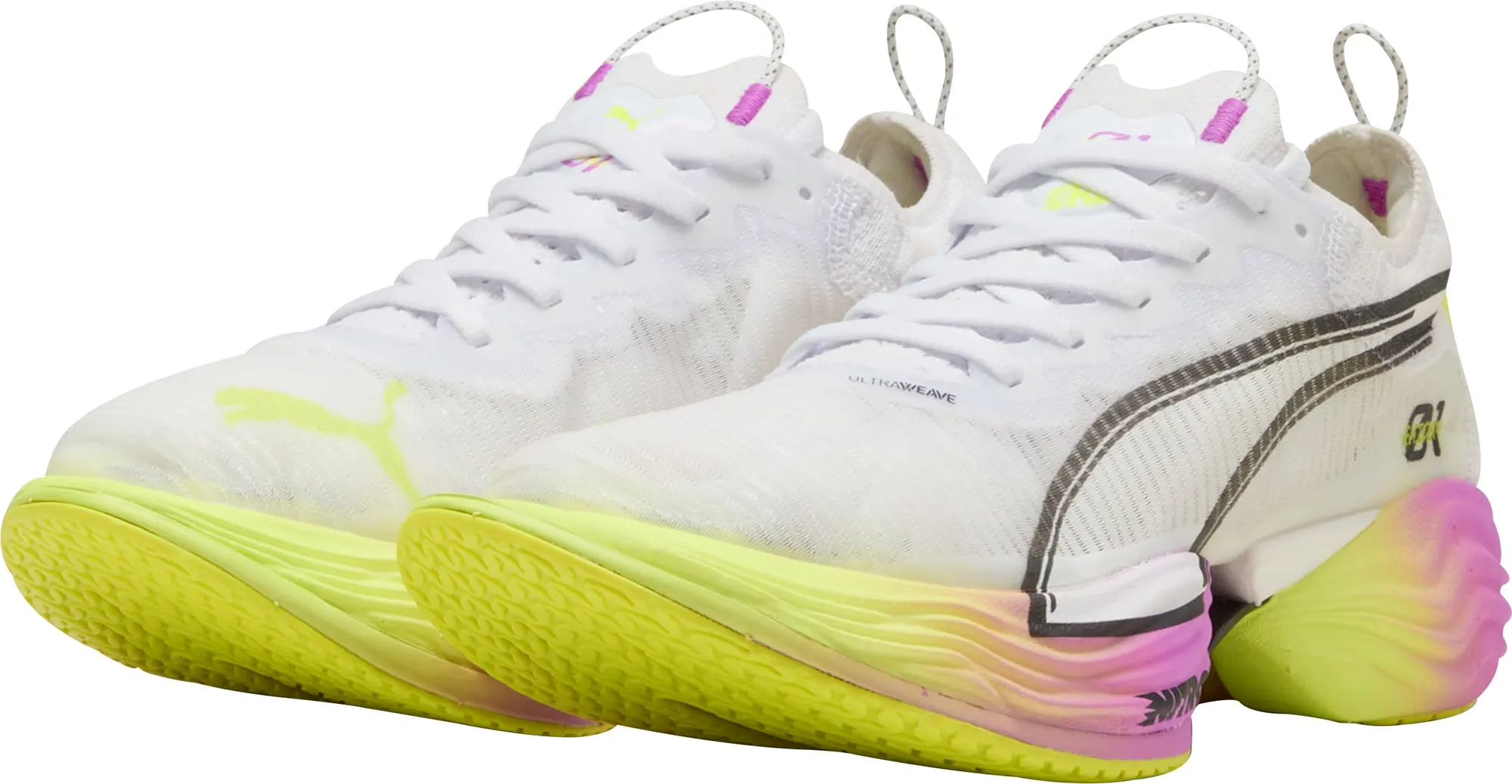 Office Smart Court Grip Puma Fast-R Nitro Elite 2 Ekiden Glow Mens Running Shoes - White