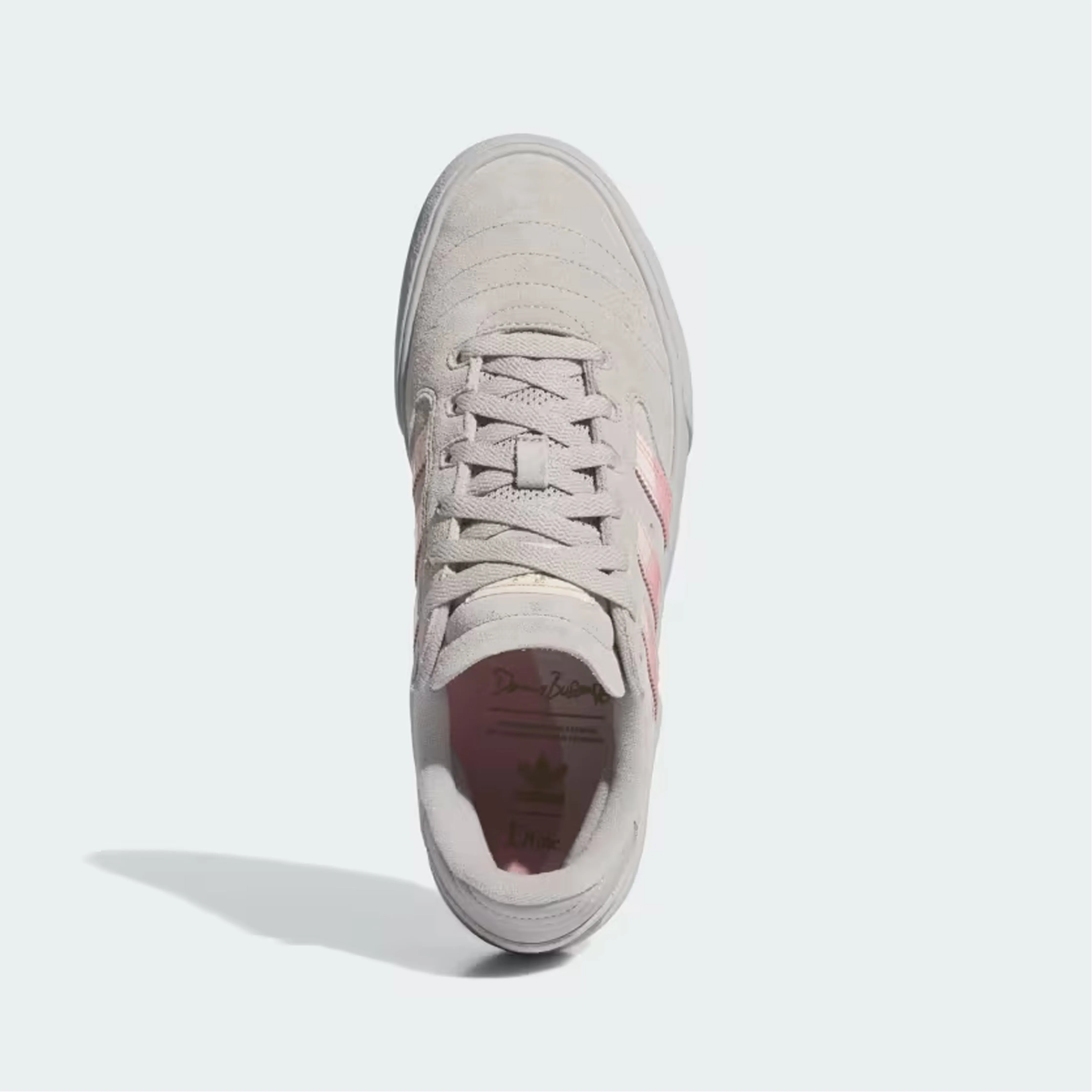 Quick lacing synthetic leather Adidas Skateboarding X Dime Busenitz Vulc II Skate Shoes - Clear Granite / Wonder Mauve / Wonder Quartz