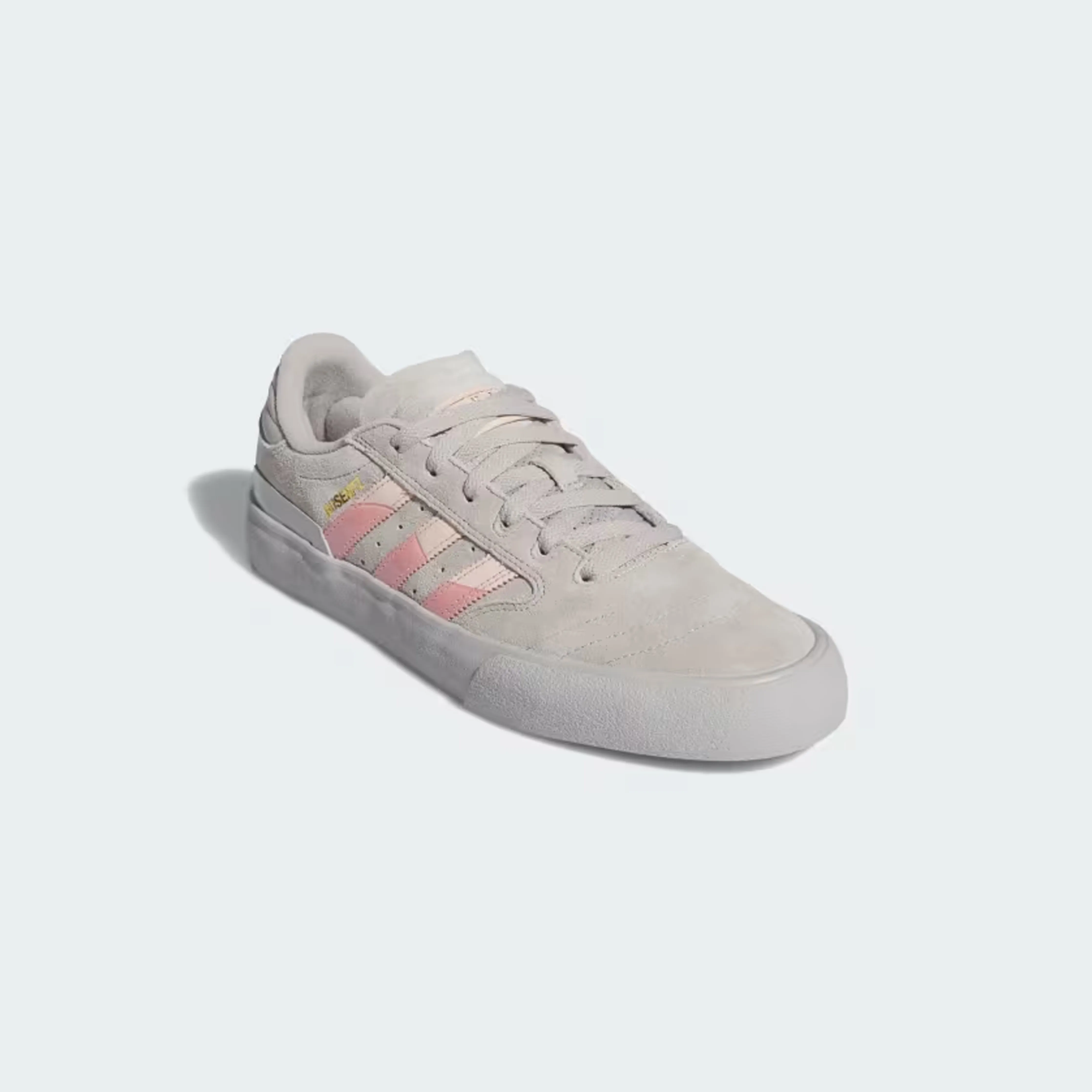 Solid Construction Adidas Skateboarding X Dime Busenitz Vulc II Skate Shoes - Clear Granite / Wonder Mauve / Wonder Quartz