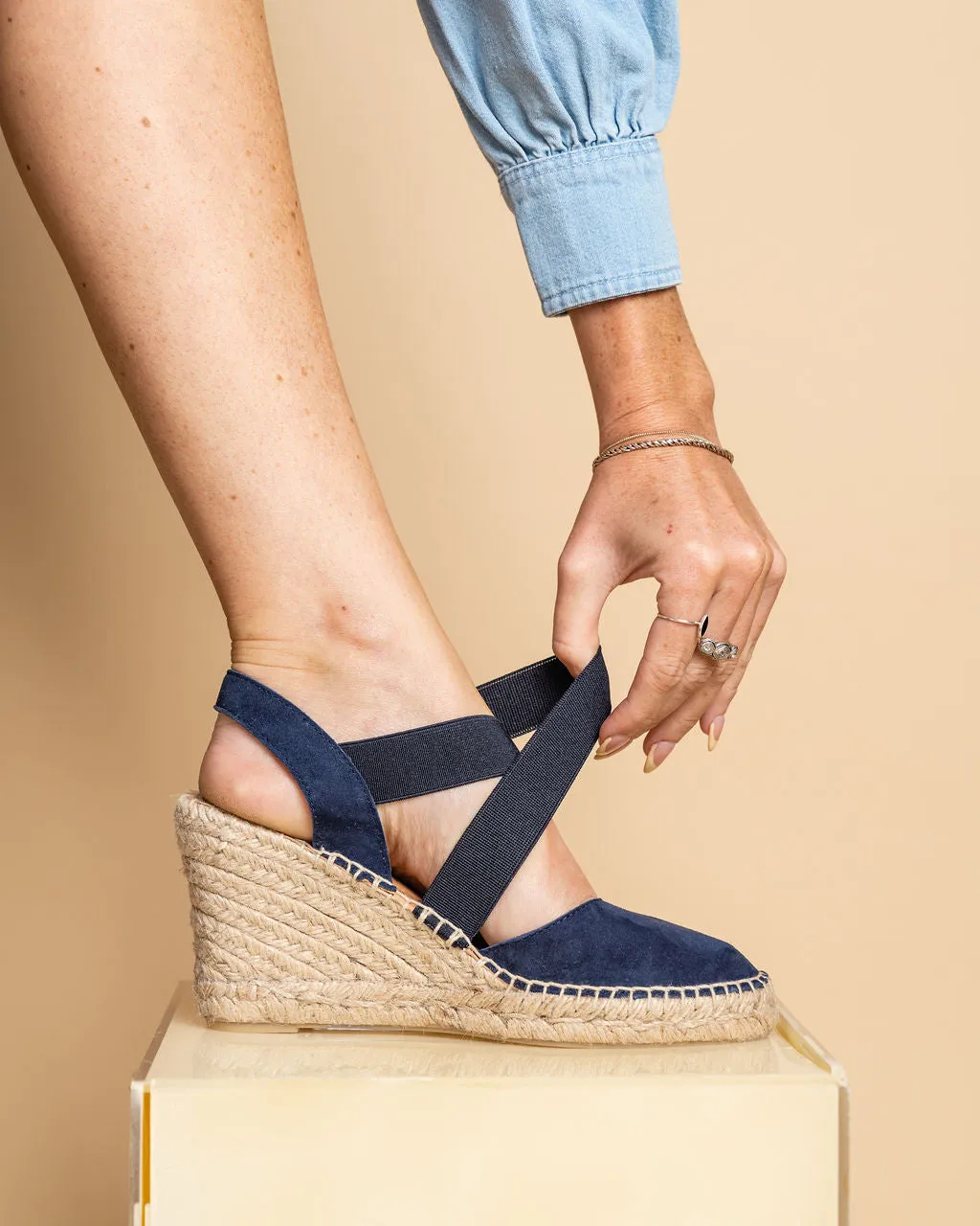 Retro Style Ultra Breathable Mila Espadrille with Elastic Straps